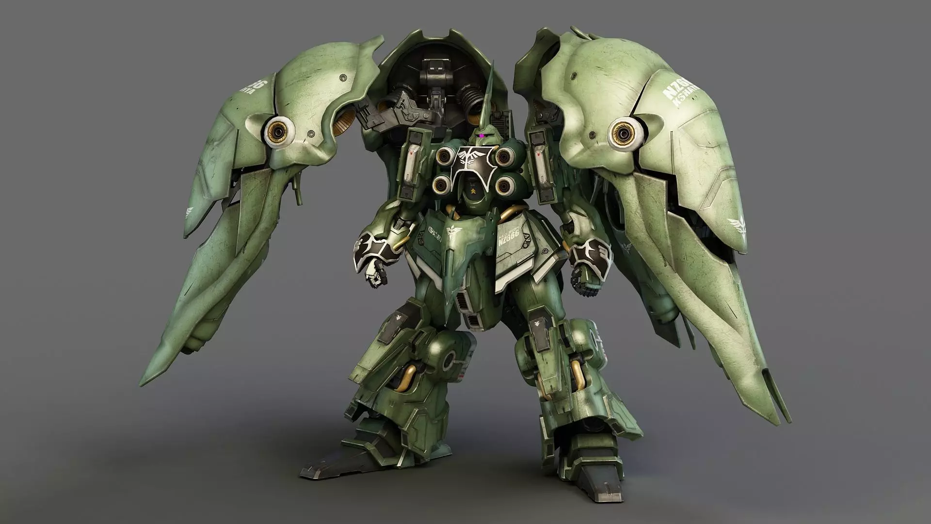 MOBILE SUIT GUNDAM NZ-666 KSHATRIYA 3D model 3D printable | CGTrader