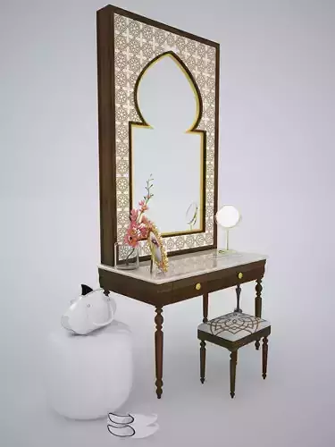 Dressing Table and Mirror  3D model