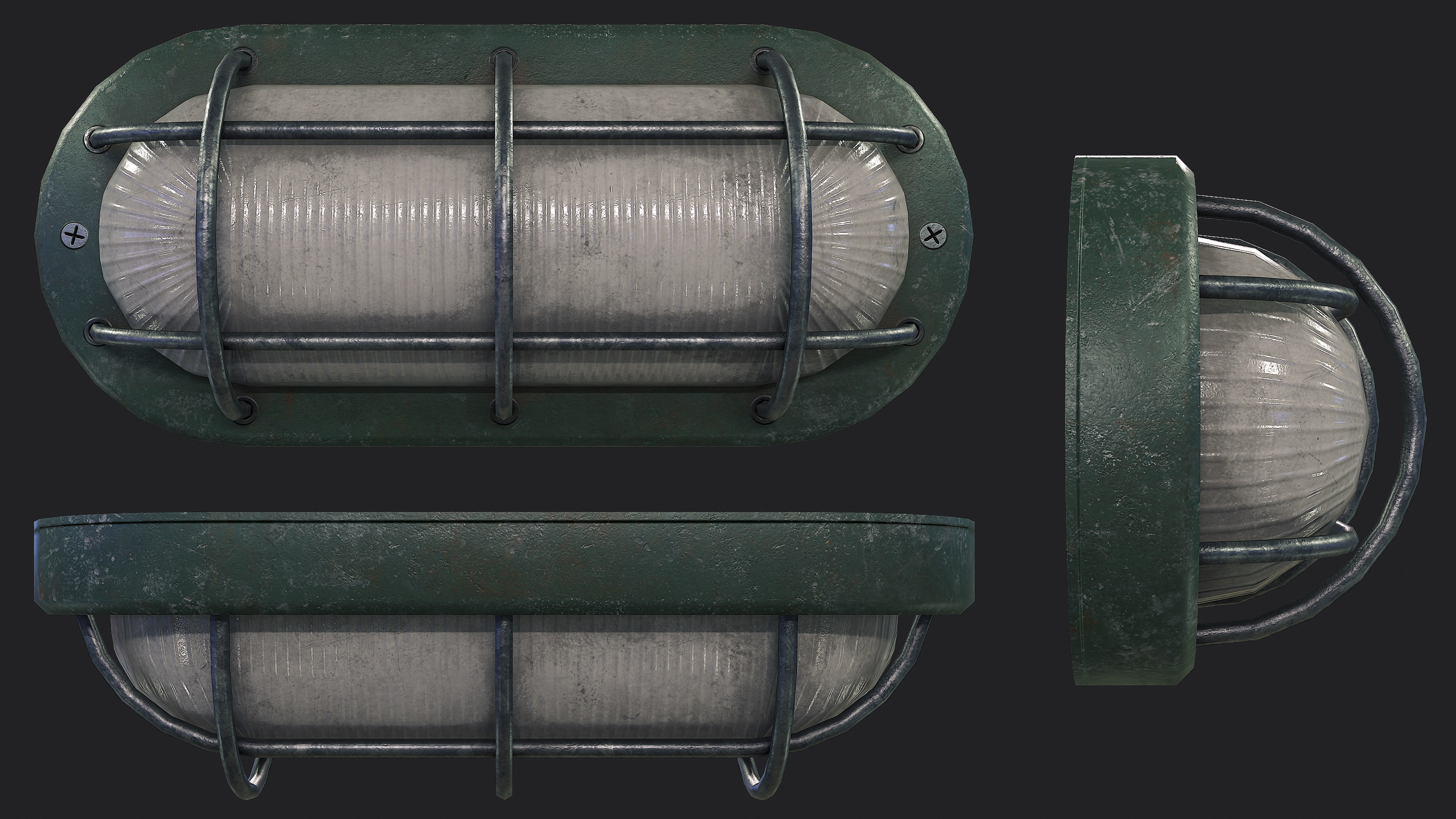 Bunker Light v1 Low-poly 3D model_1