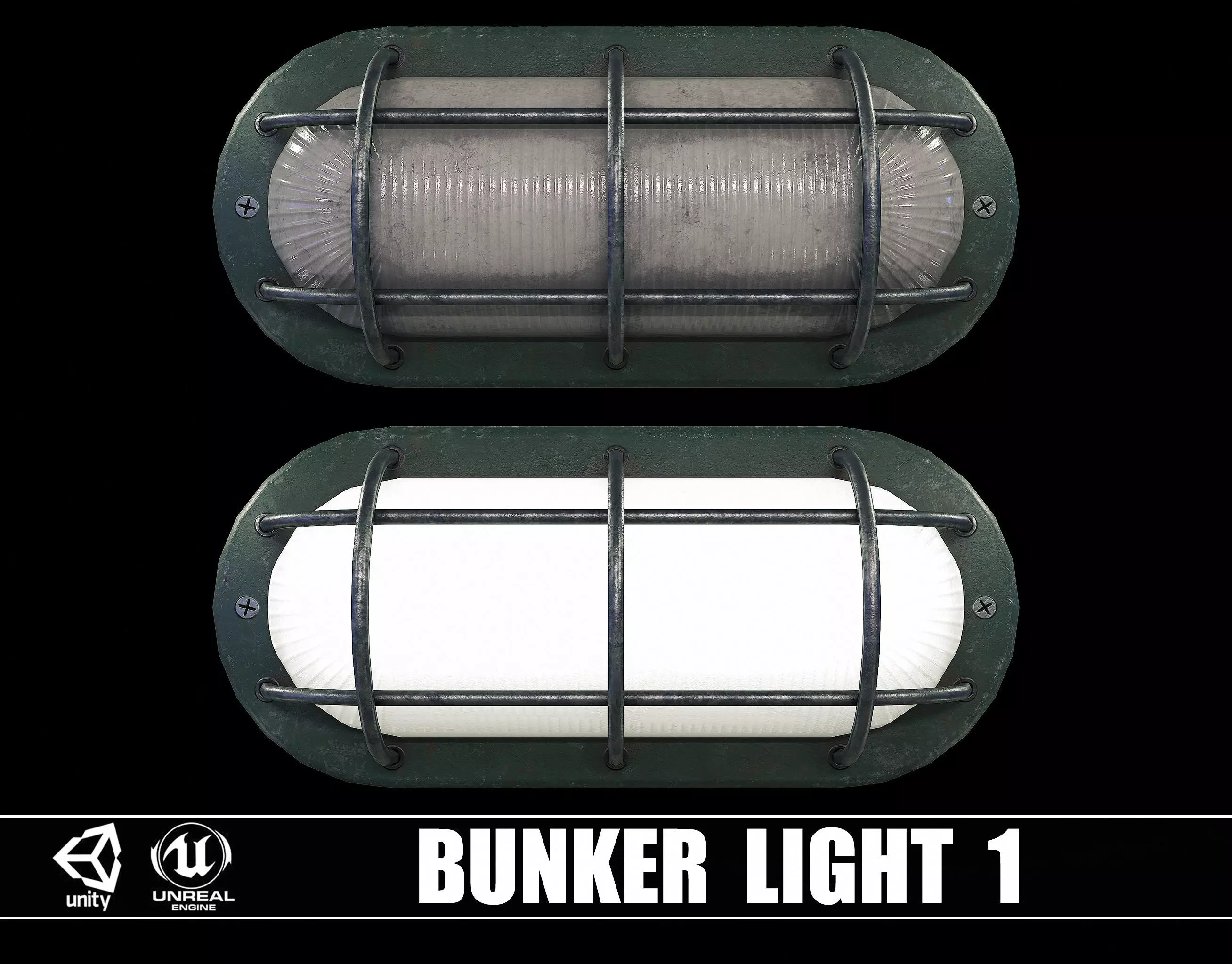 Bunker Light v1 Low-poly 3D model_0