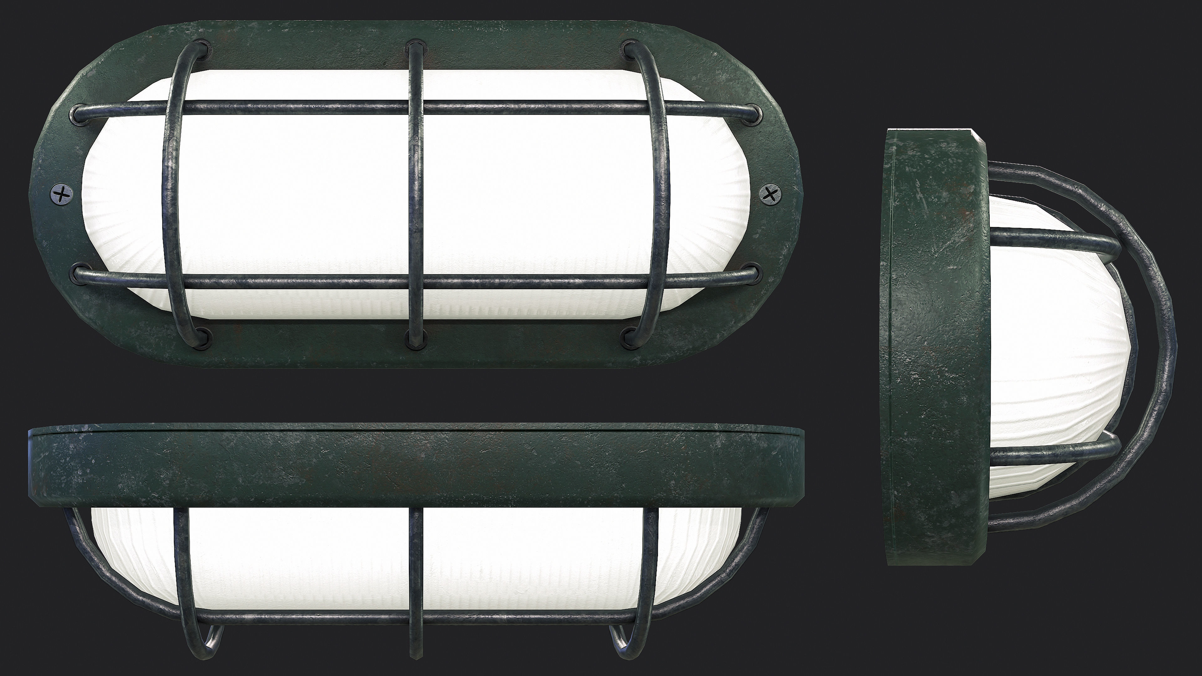 Bunker Light v1 Low-poly 3D model_2