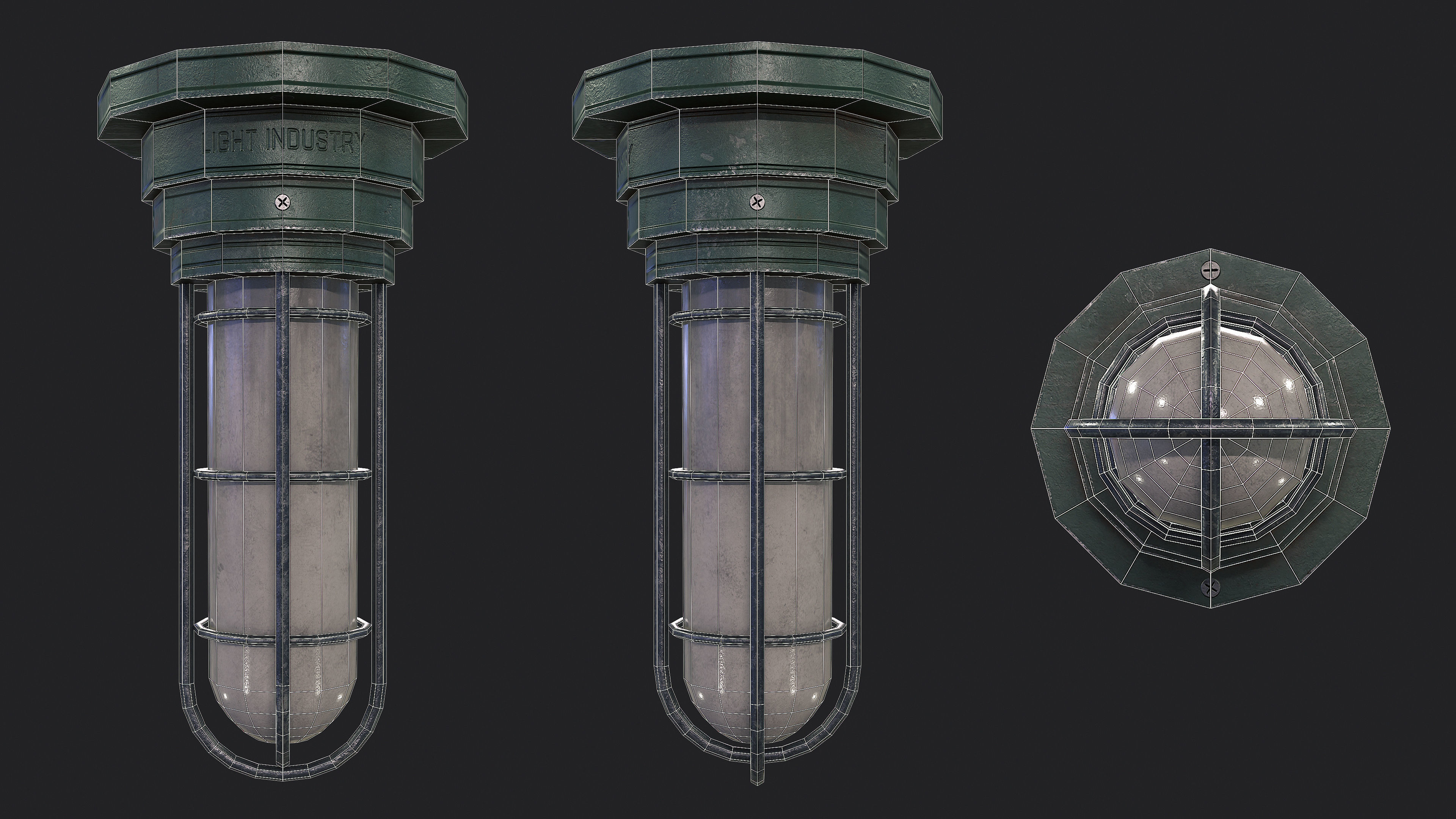 Bunker Light v2 Low-poly 3D model_3