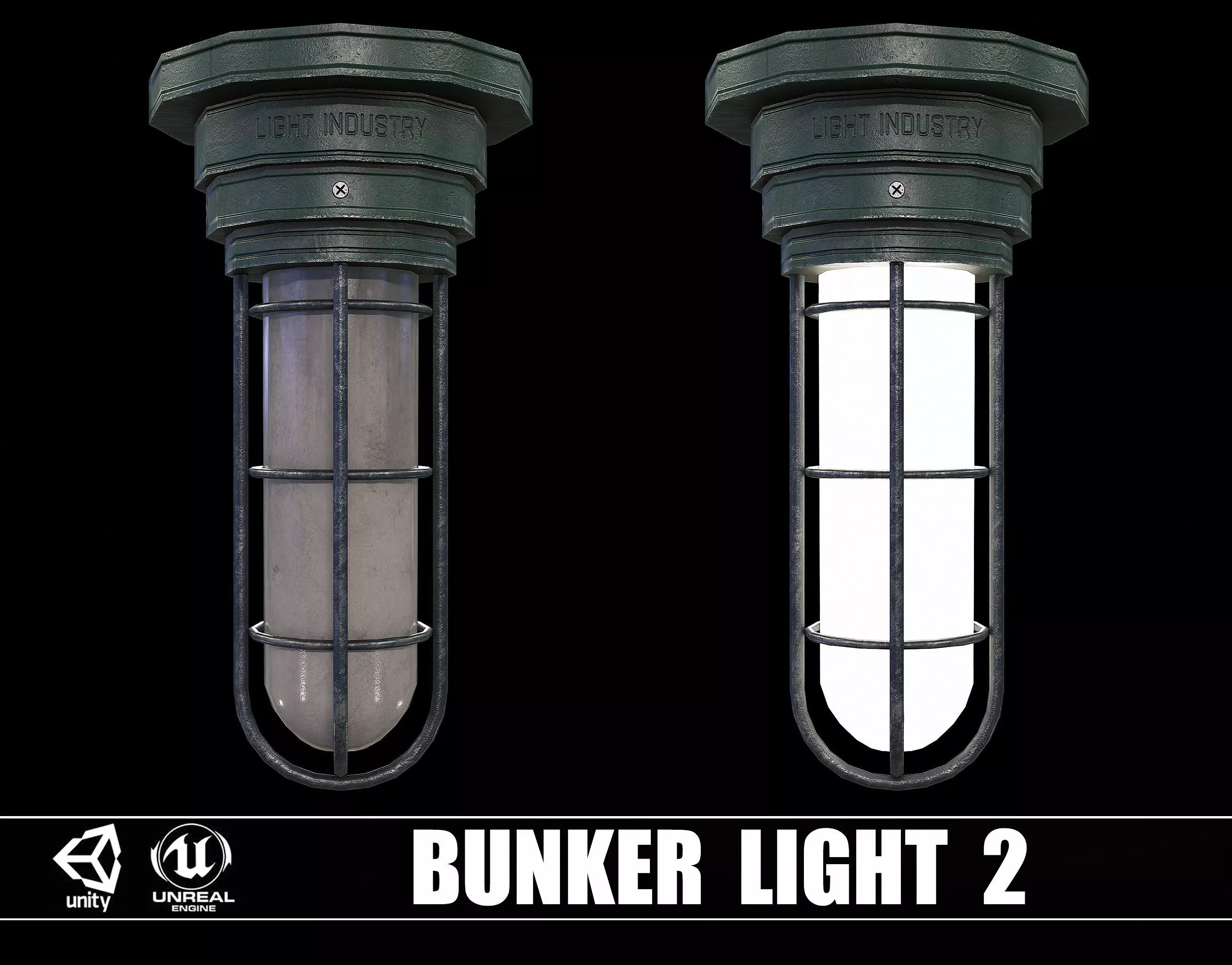 Bunker Light v2 Low-poly 3D model_0