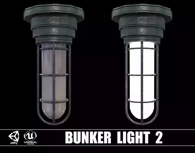 Bunker Light v2 Low-poly 3D model