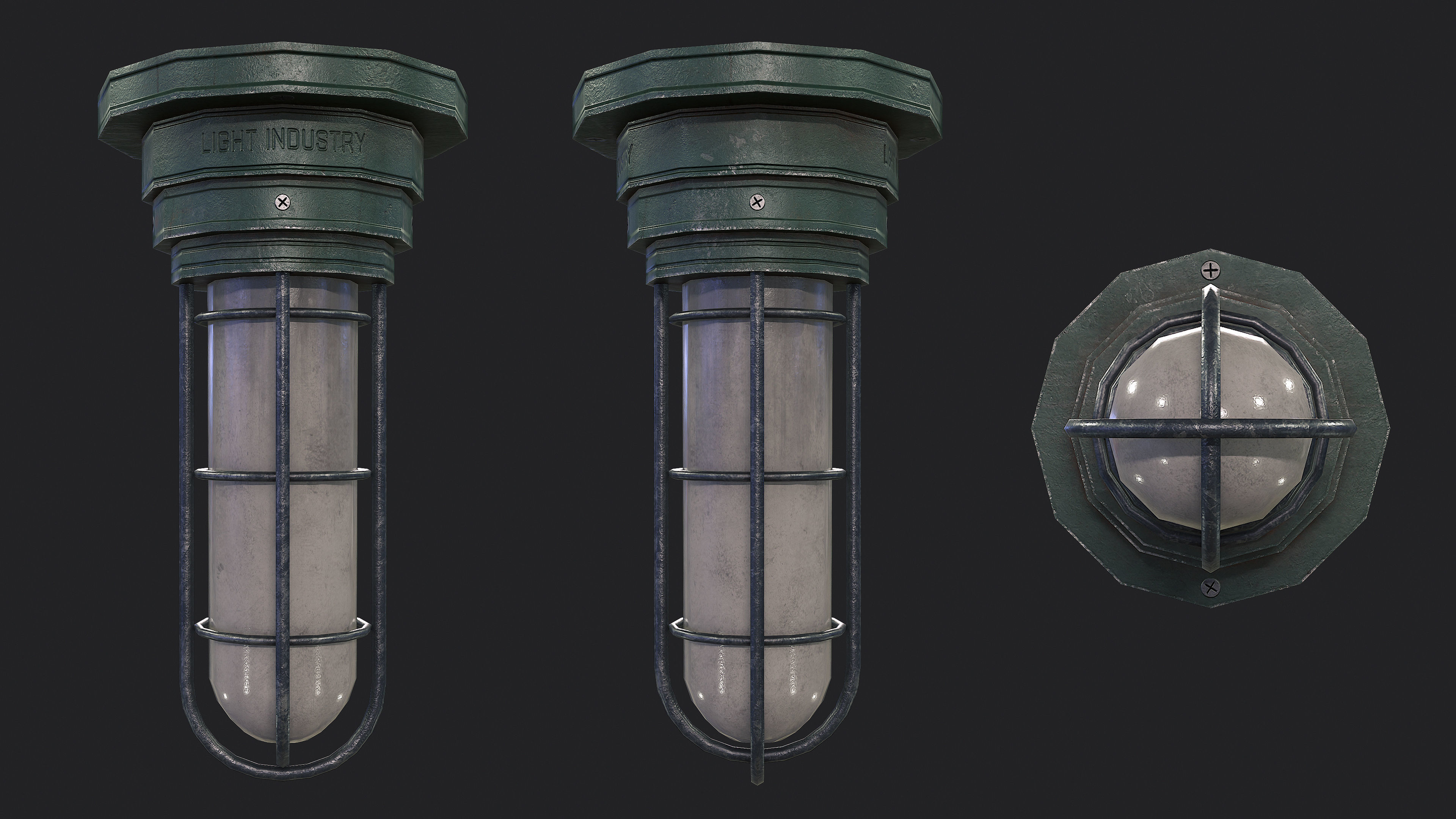 Bunker Light v2 Low-poly 3D model_1