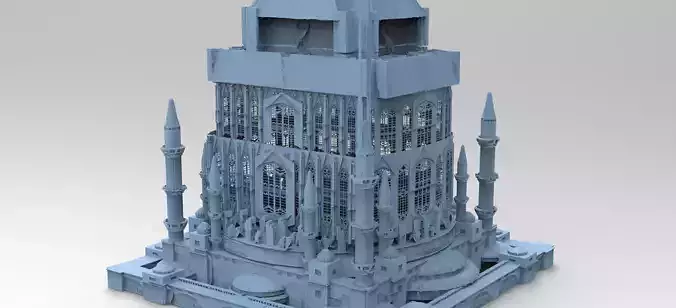 Persian Sci-Fi Palace Cathedral tall