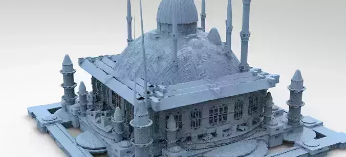 Persian Sci-Fi Palace Cathedral 6 3D model