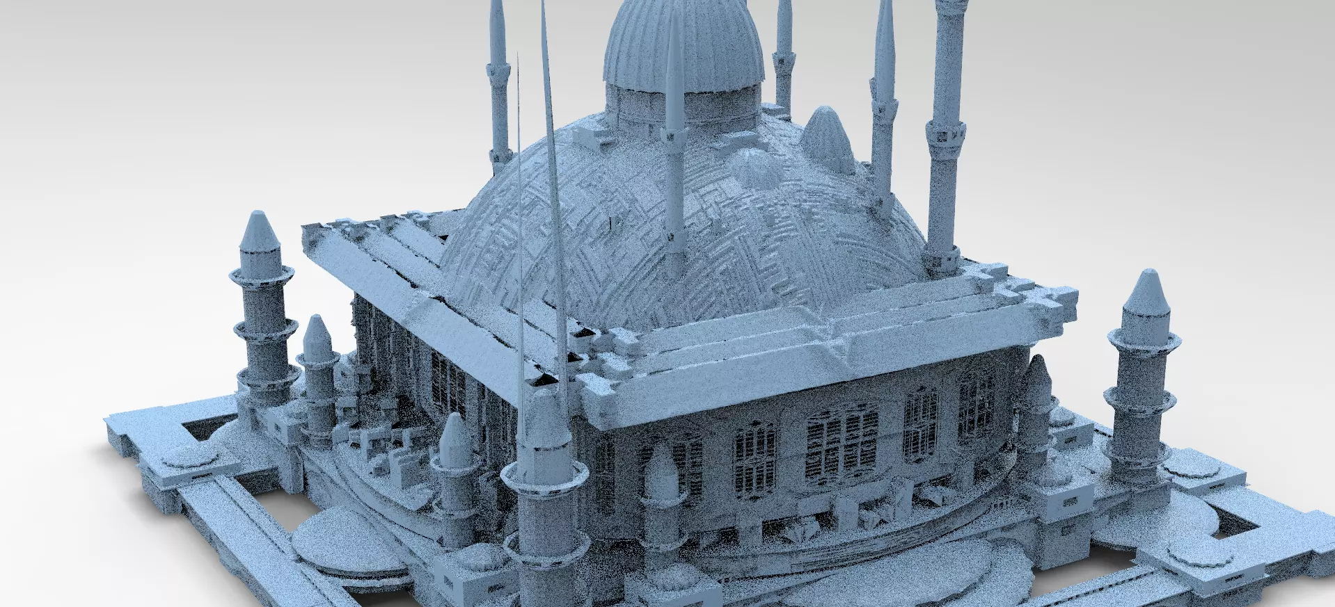 Persian Sci-Fi Palace Cathedral 6 3D model_0