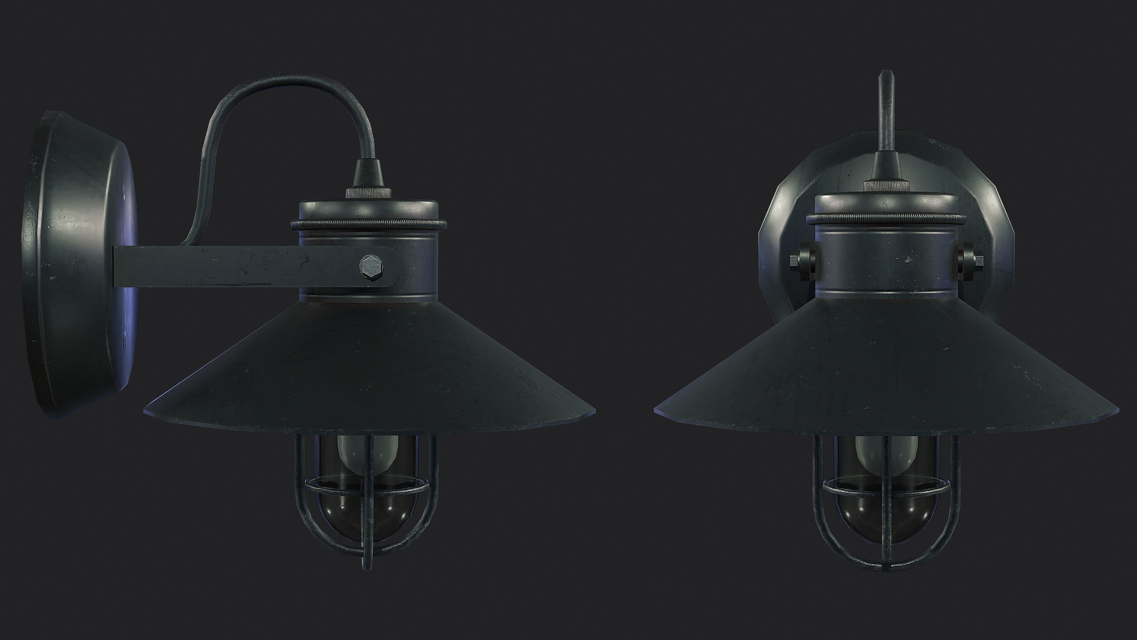 Bunker Light v3 Low-poly 3D model_1