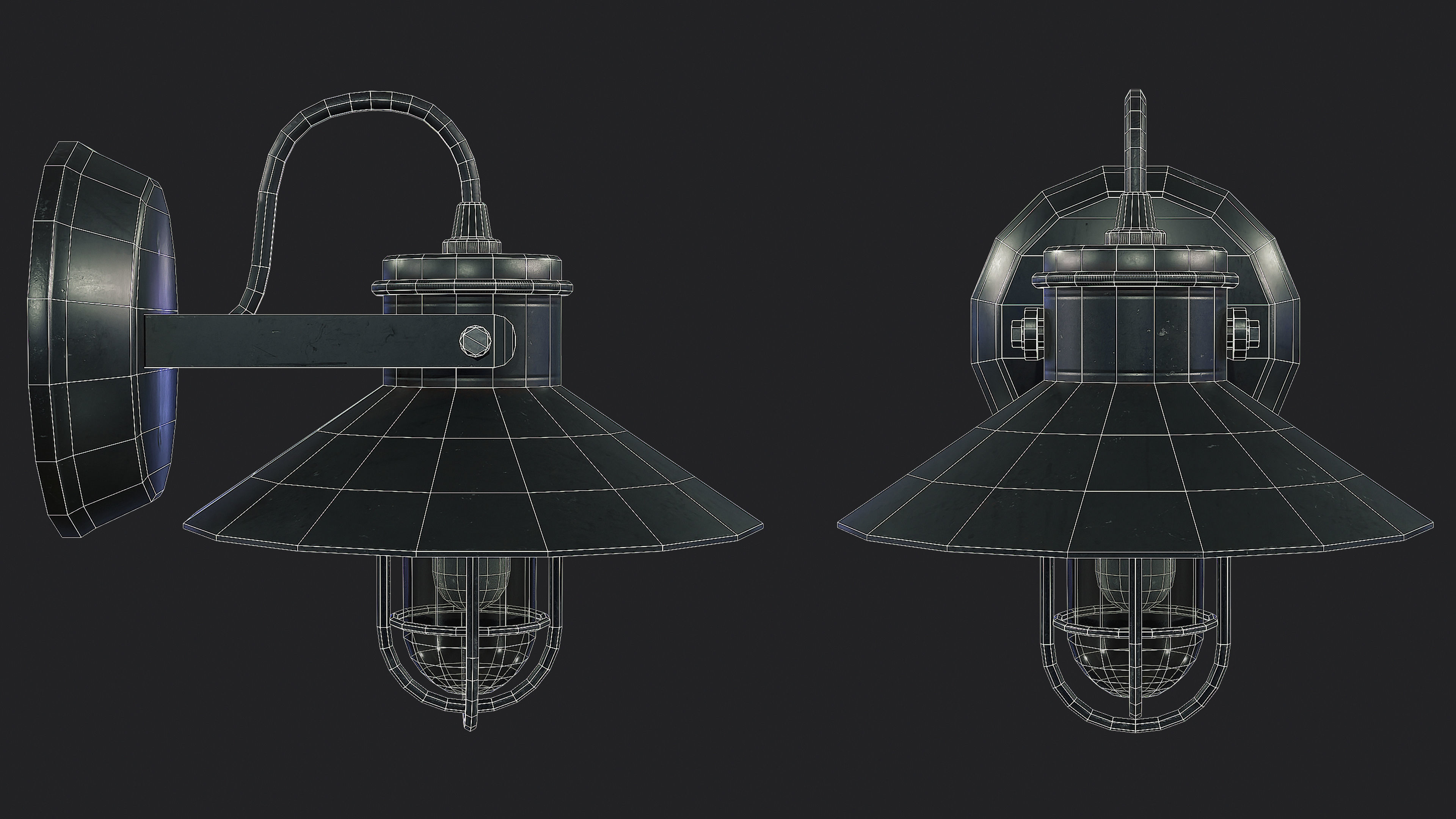 Bunker Light v3 Low-poly 3D model_3