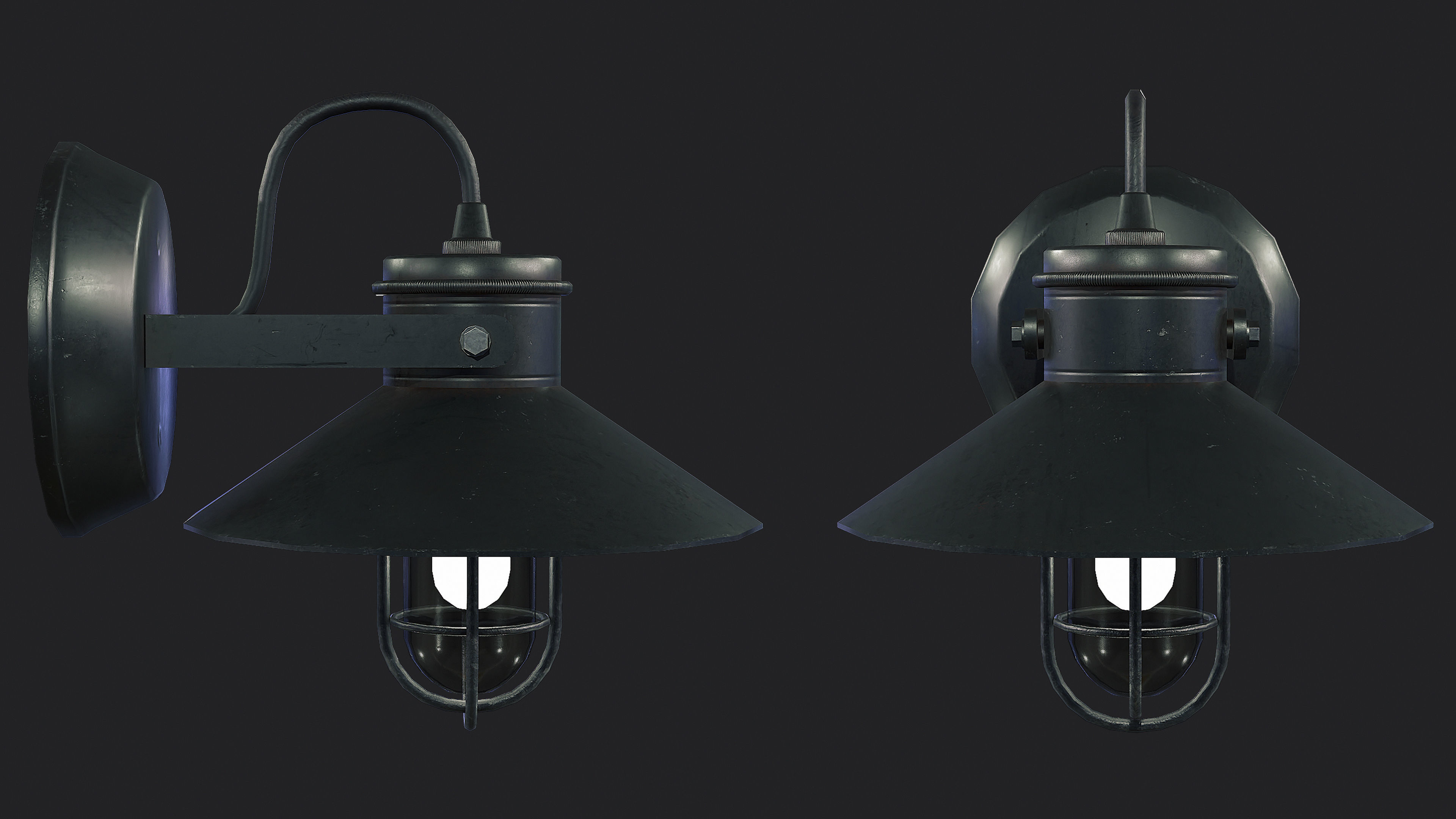 Bunker Light v3 Low-poly 3D model_2