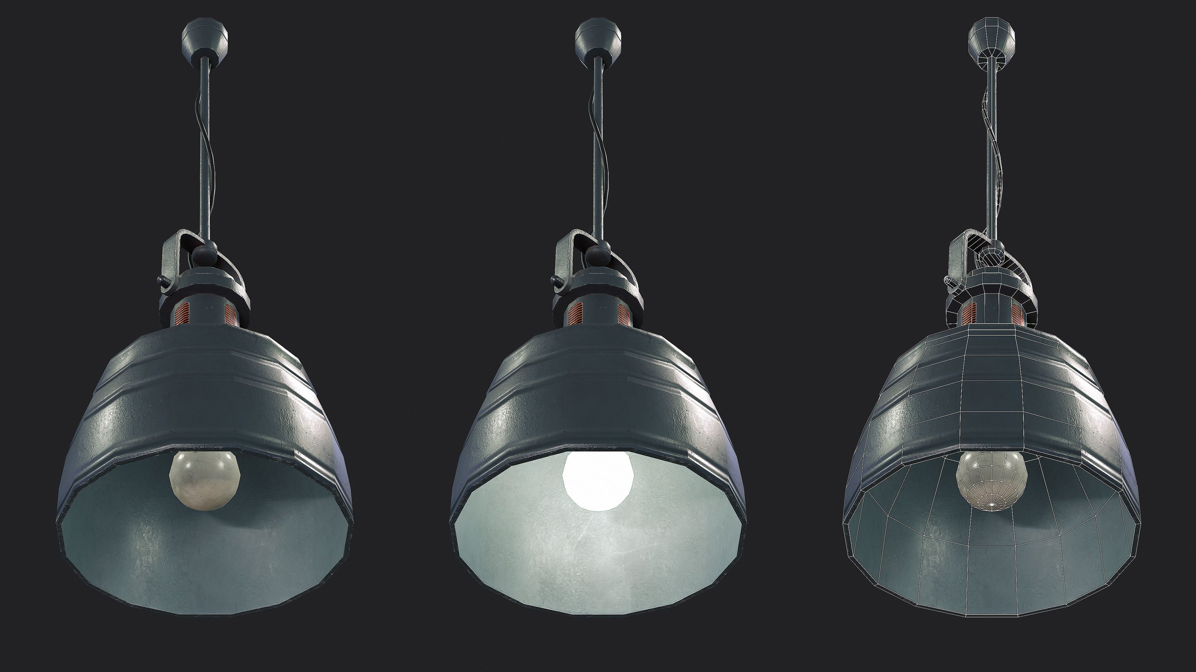 Bunker Light v4 Low-poly 3D model_3