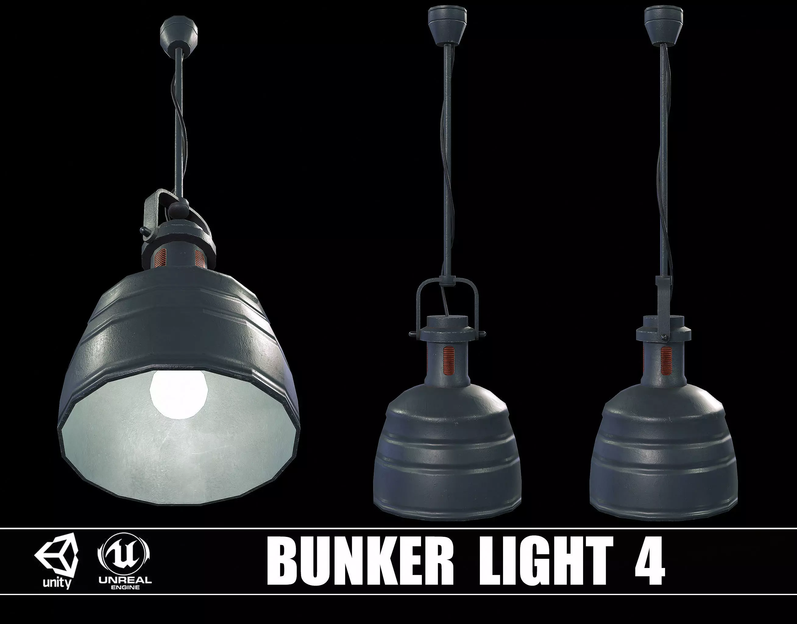 Bunker Light v4 Low-poly 3D model_0