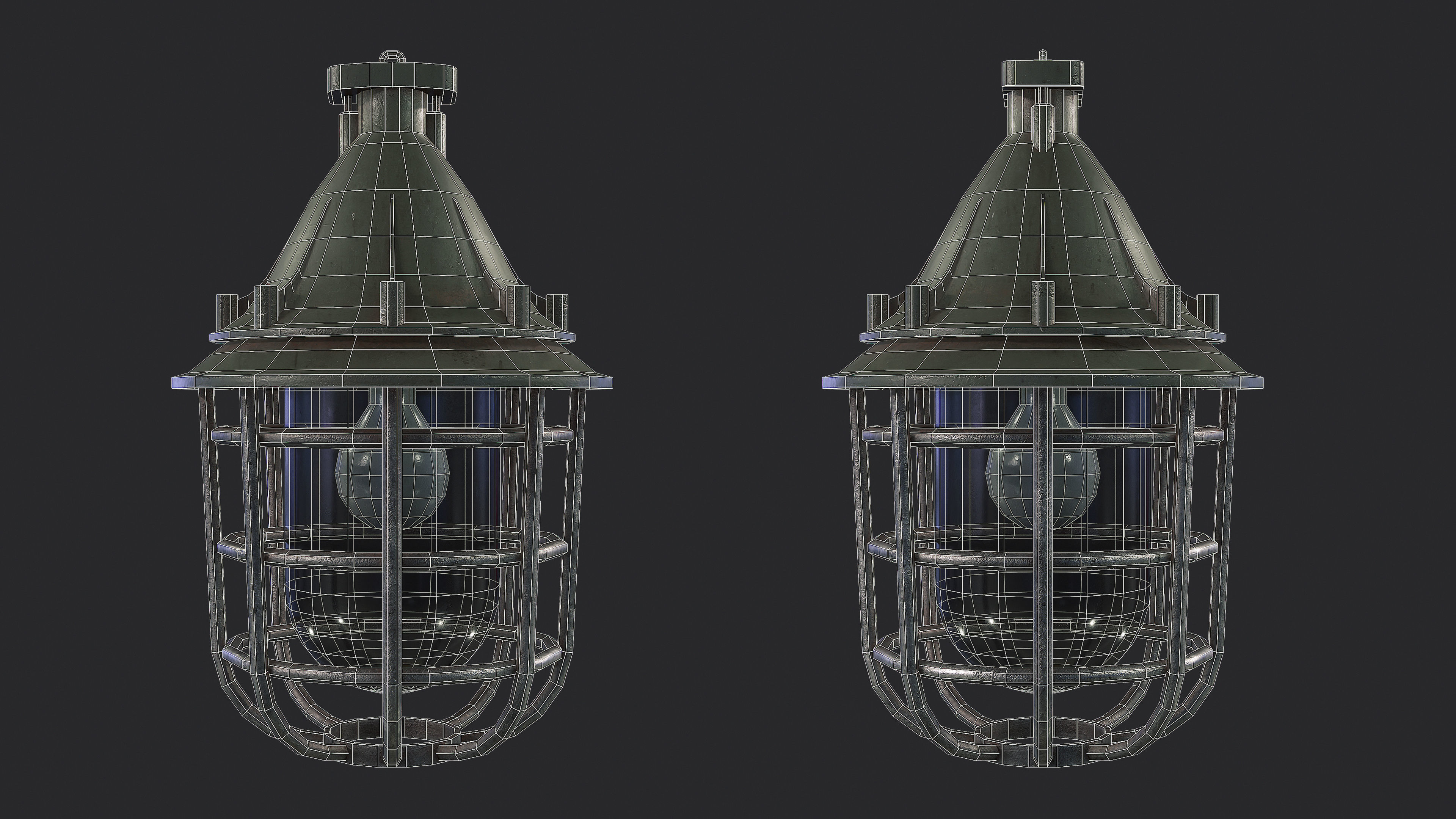 Bunker Light v5 Low-poly 3D model_3