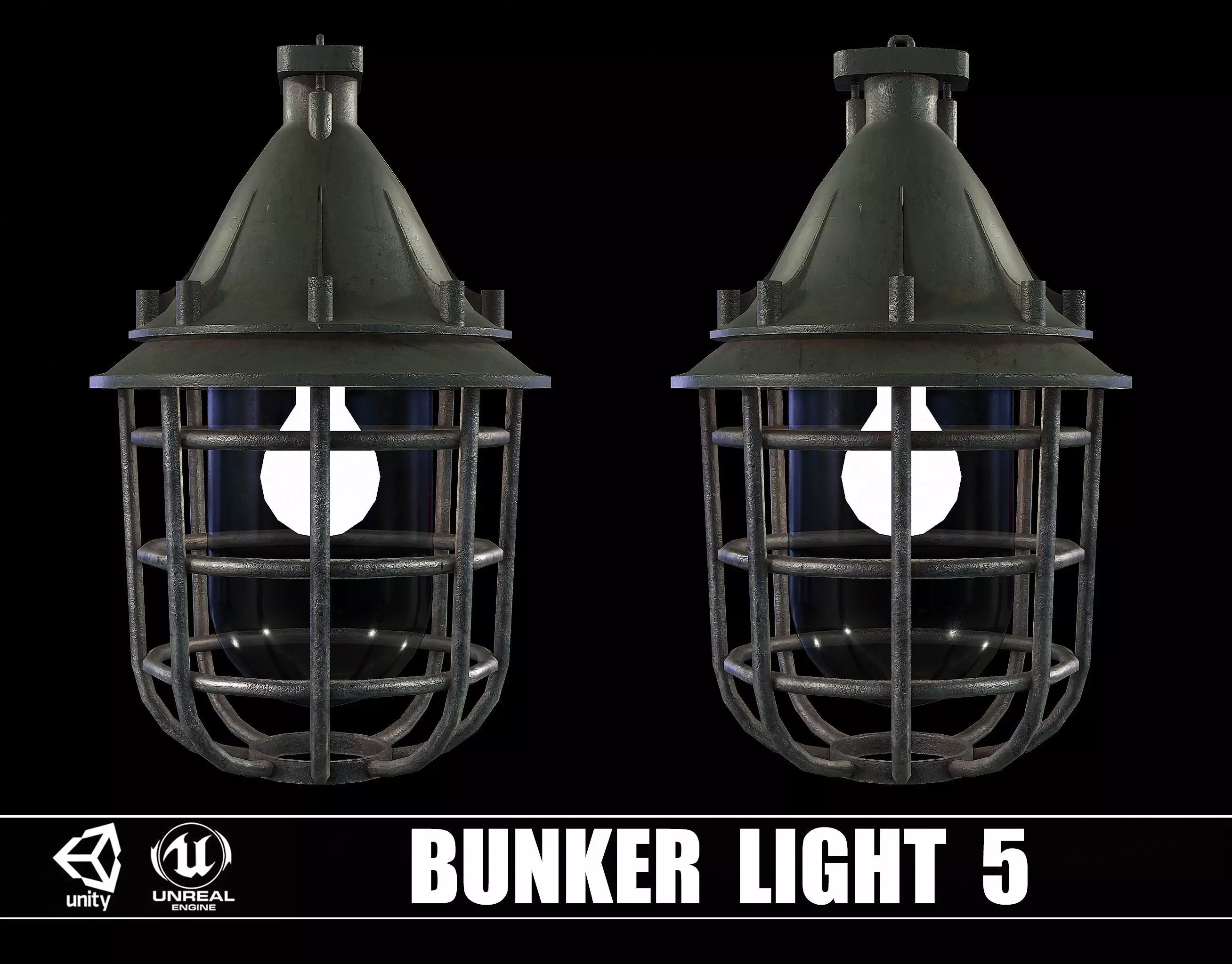 Bunker Light v5 Low-poly 3D model_0