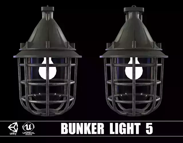 Bunker Light v5 Low-poly 3D model
