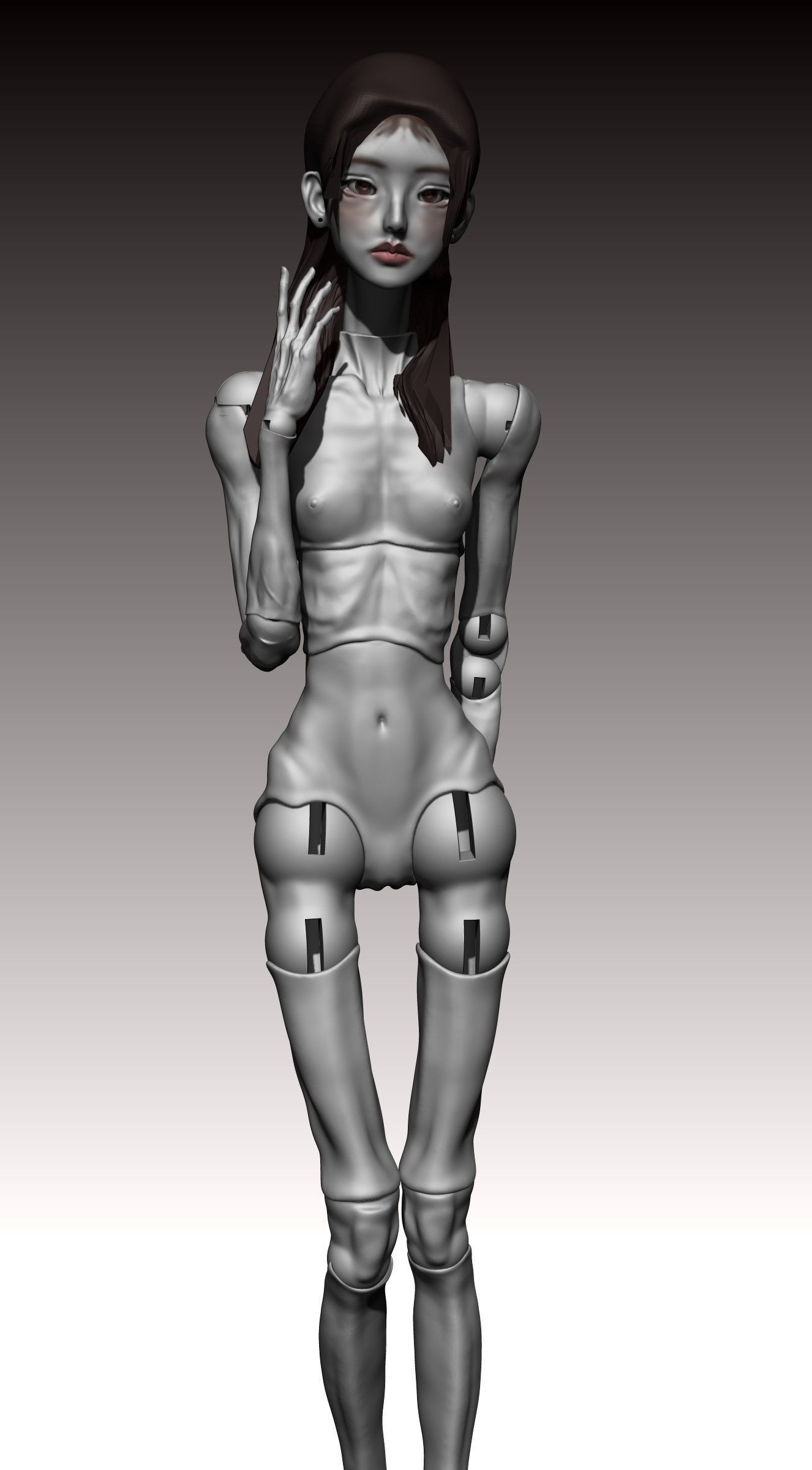 BJD ball jointed doll NJ J anne 3D print model_1