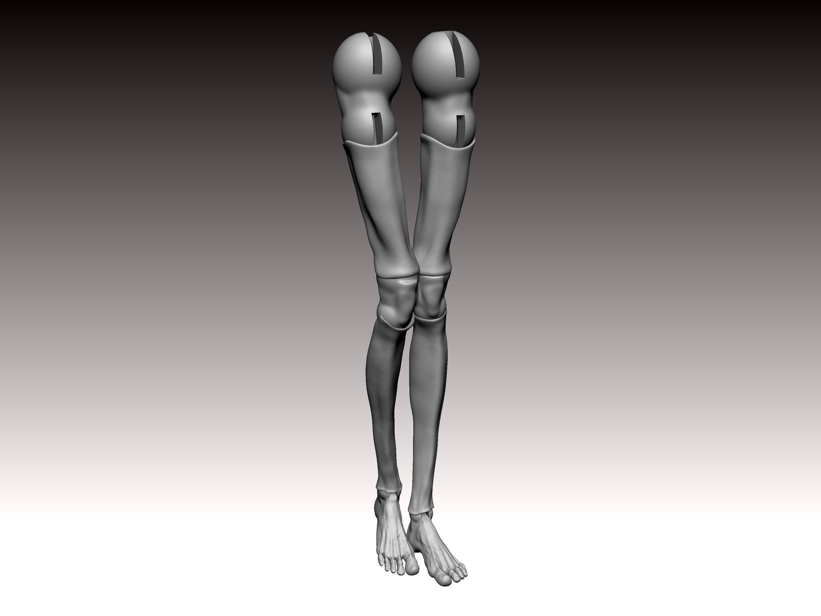 BJD ball jointed doll NJ J anne 3D print model_7