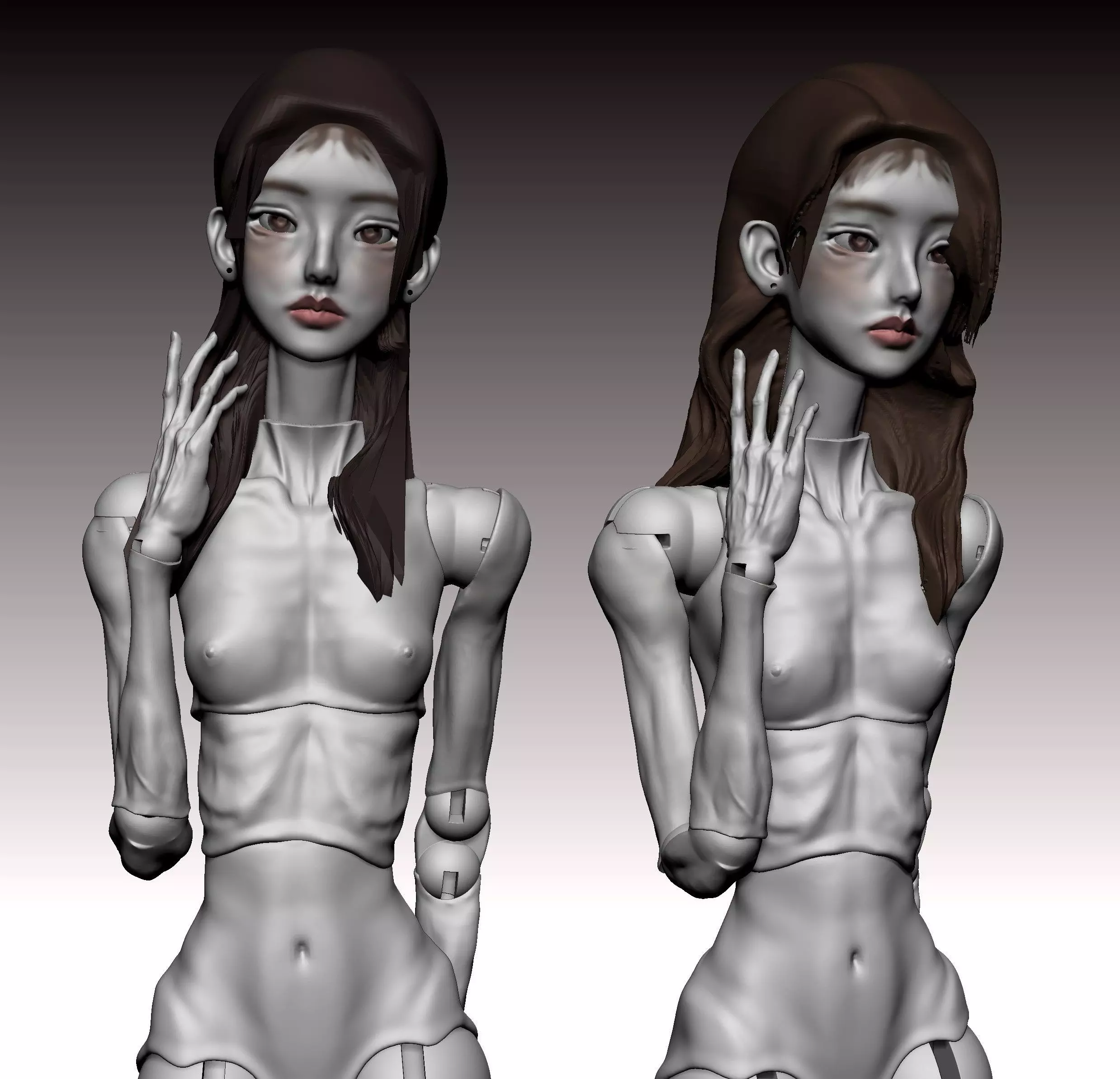 BJD ball jointed doll NJ J anne 3D print model_0