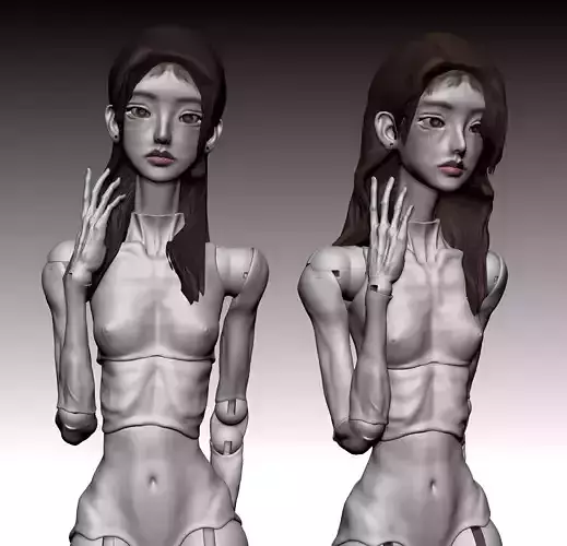 BJD ball jointed doll NJ J anne 3D print model