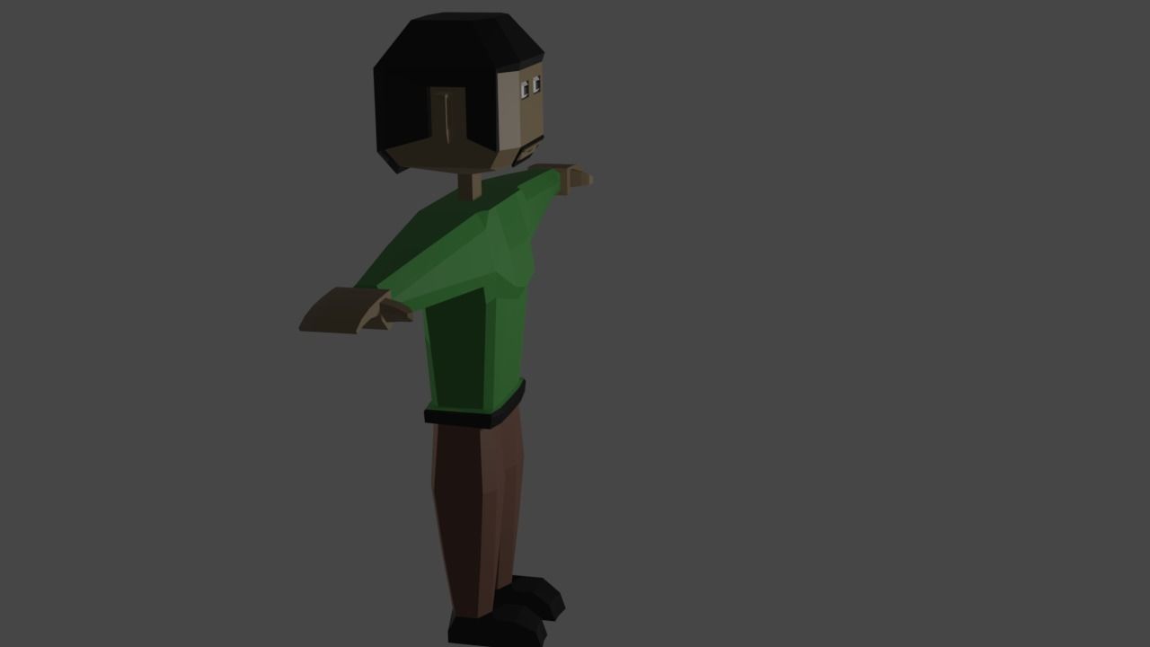 Chinese man in shirt Free low-poly 3D model_3