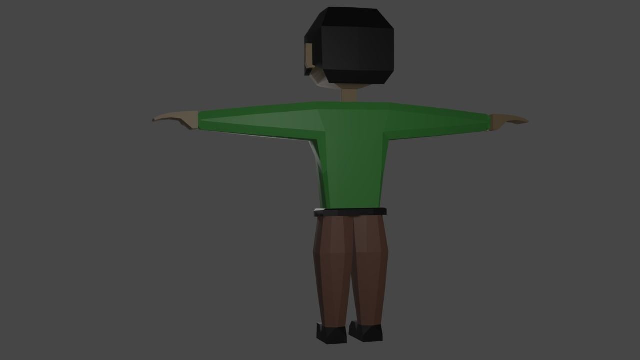 Chinese man in shirt Free low-poly 3D model_5