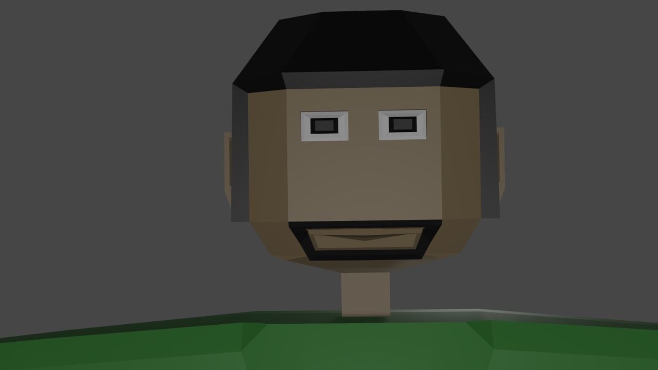 Chinese man in shirt Free low-poly 3D model_1