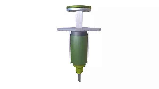 Vaccine Syringe 2 Low-poly 3D model