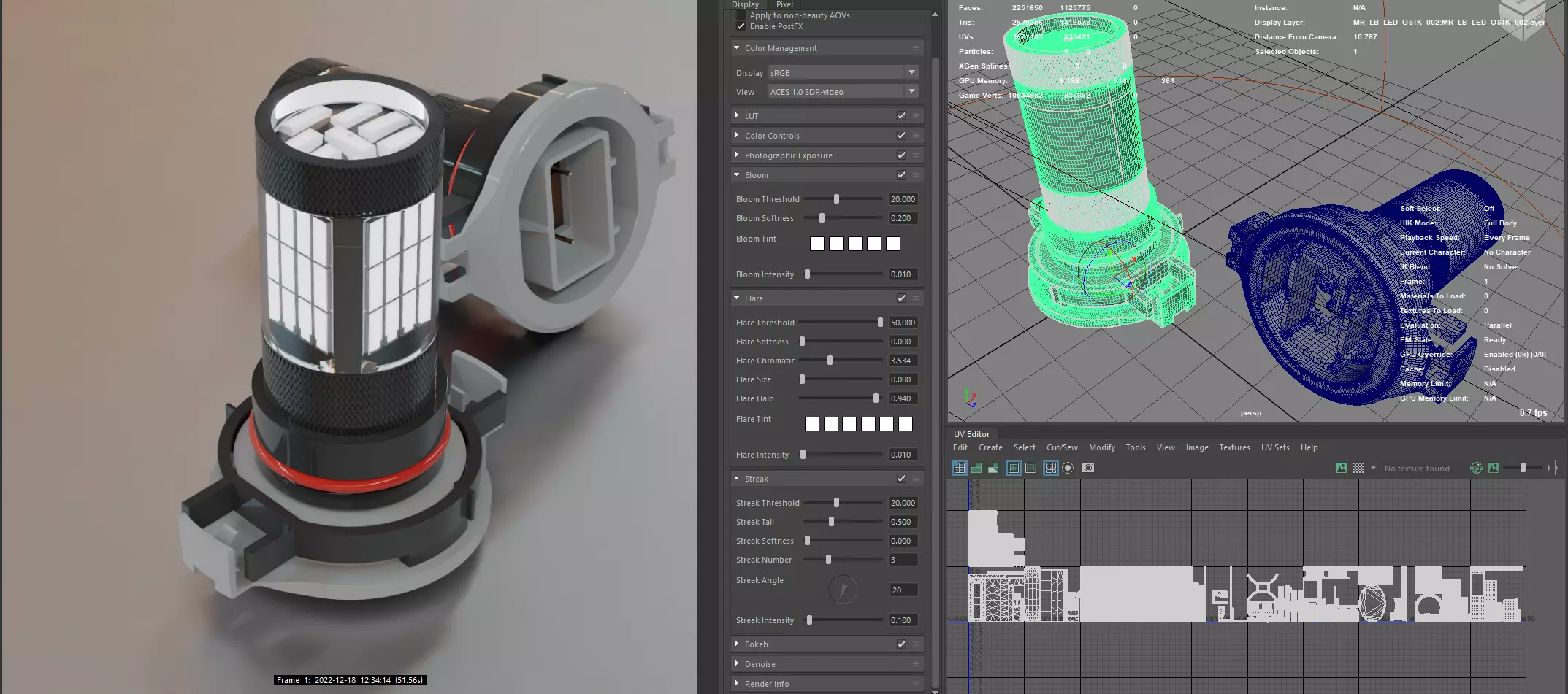 Photorealistic automotive lightbulb collection - item 002 3D model_0