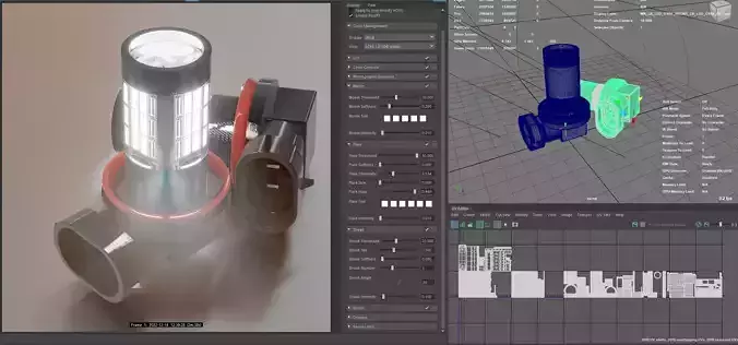 Photorealistic automotive lightbulb collection - item 003 3D model