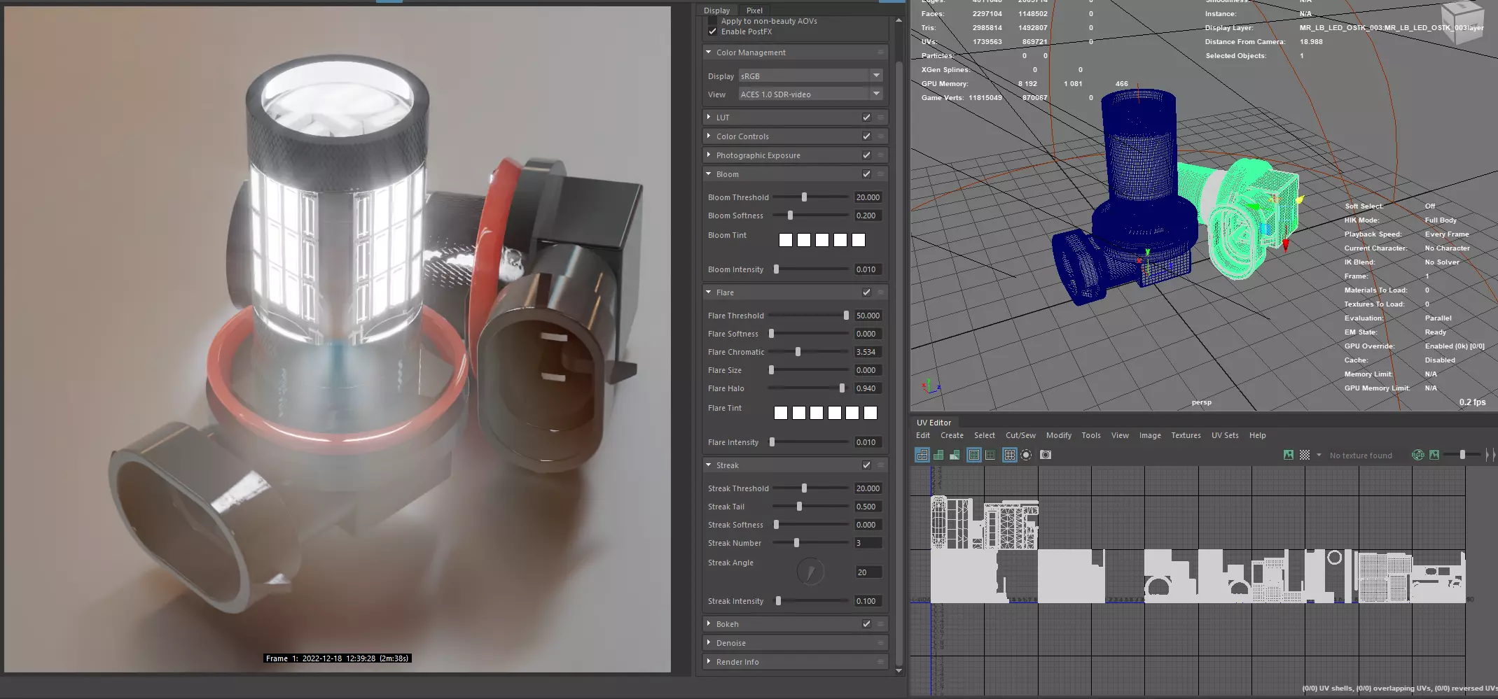 Photorealistic automotive lightbulb collection - item 003 3D model_0