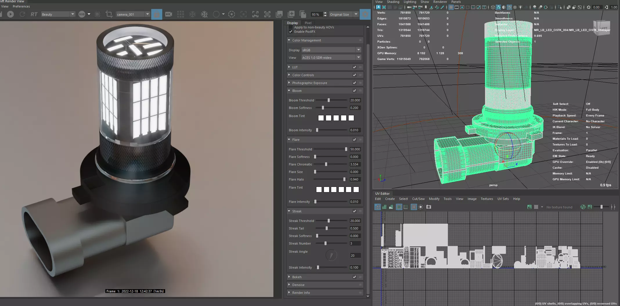 Photorealistic automotive lightbulb collection - item 004 3D model_0