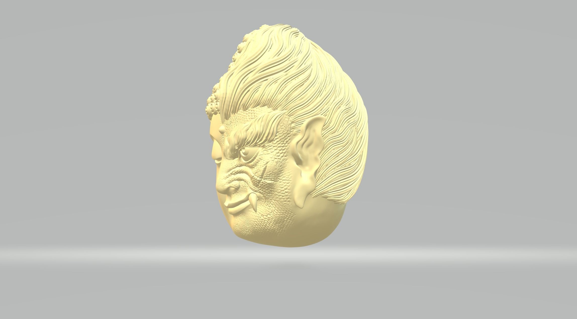 Buddha and Demon Head 3D print model_2