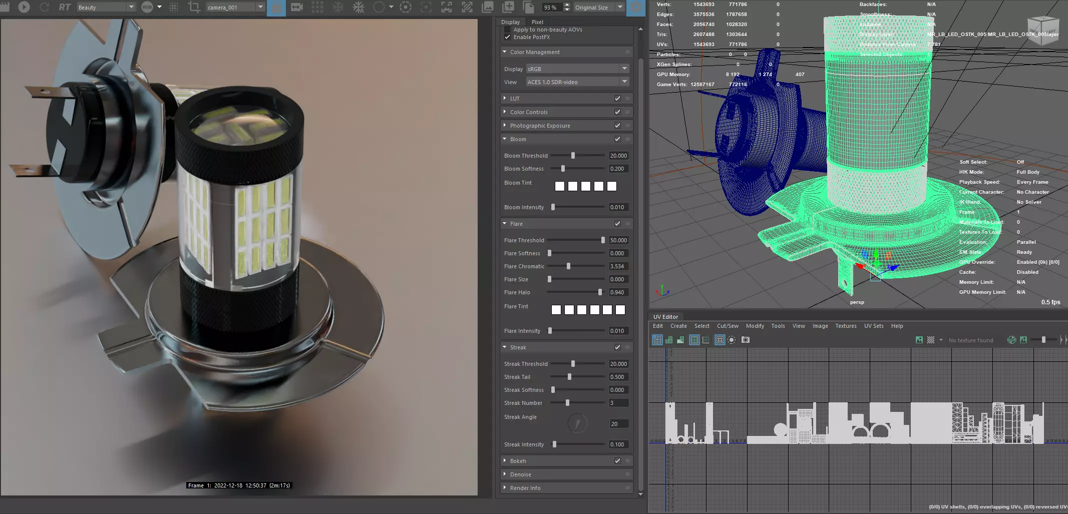 Photorealistic automotive lightbulb collection - item 005 3D model_0