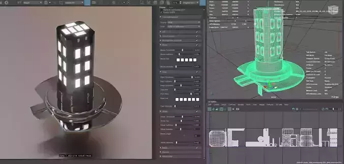 Photorealistic automotive lightbulb collection - item 006 3D model