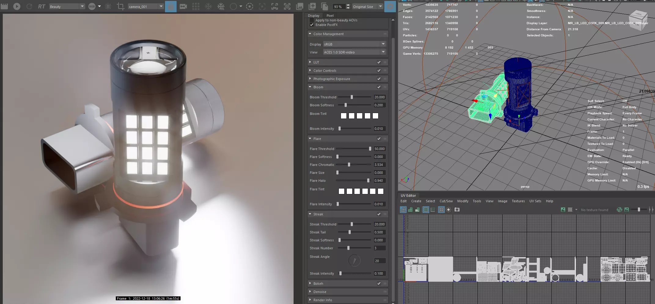 Photorealistic automotive lightbulb collection - item 008 3D model_0