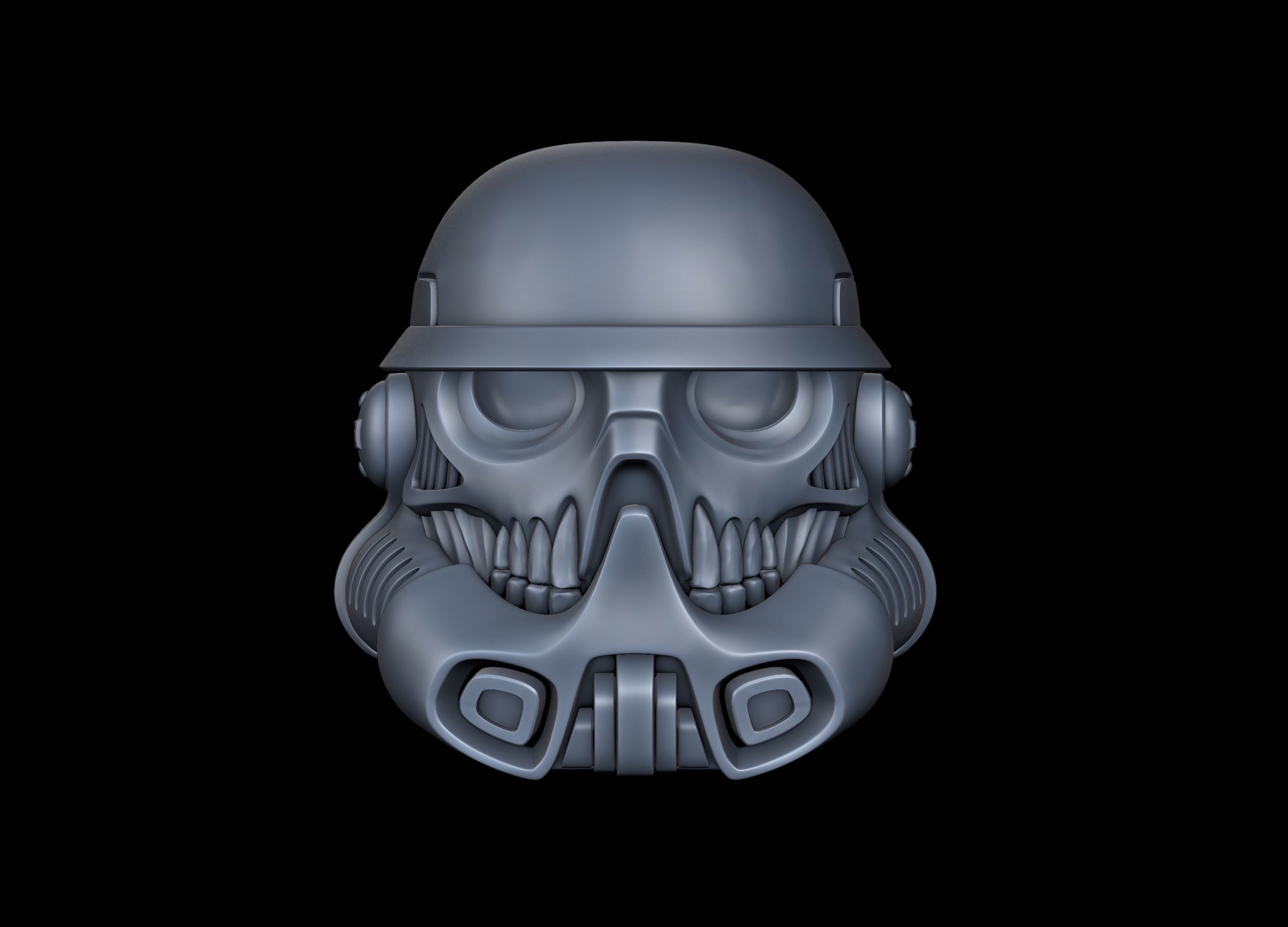 Storm Trooper Helmet Skull 3D print model_9