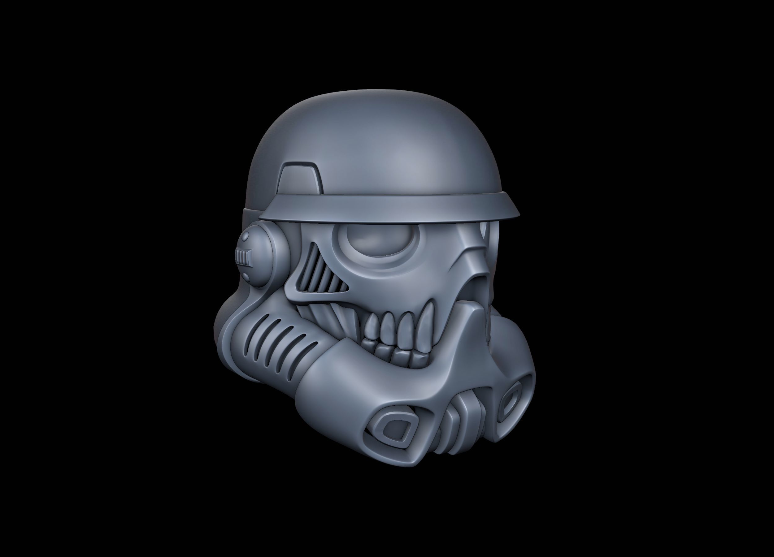 Storm Trooper Helmet Skull 3D print model_6