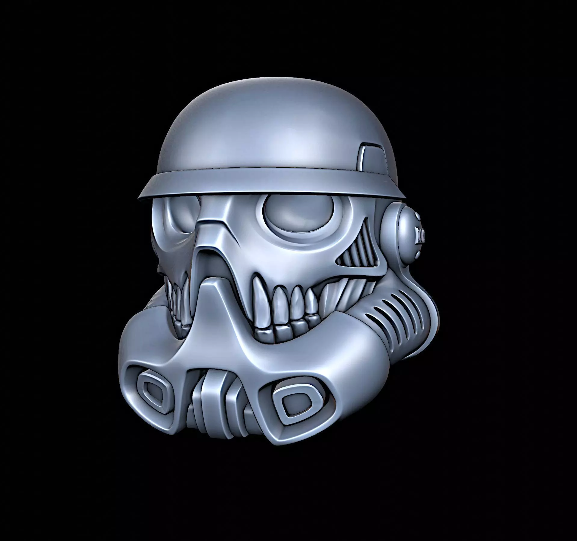 Storm Trooper Helmet Skull 3D print model_0