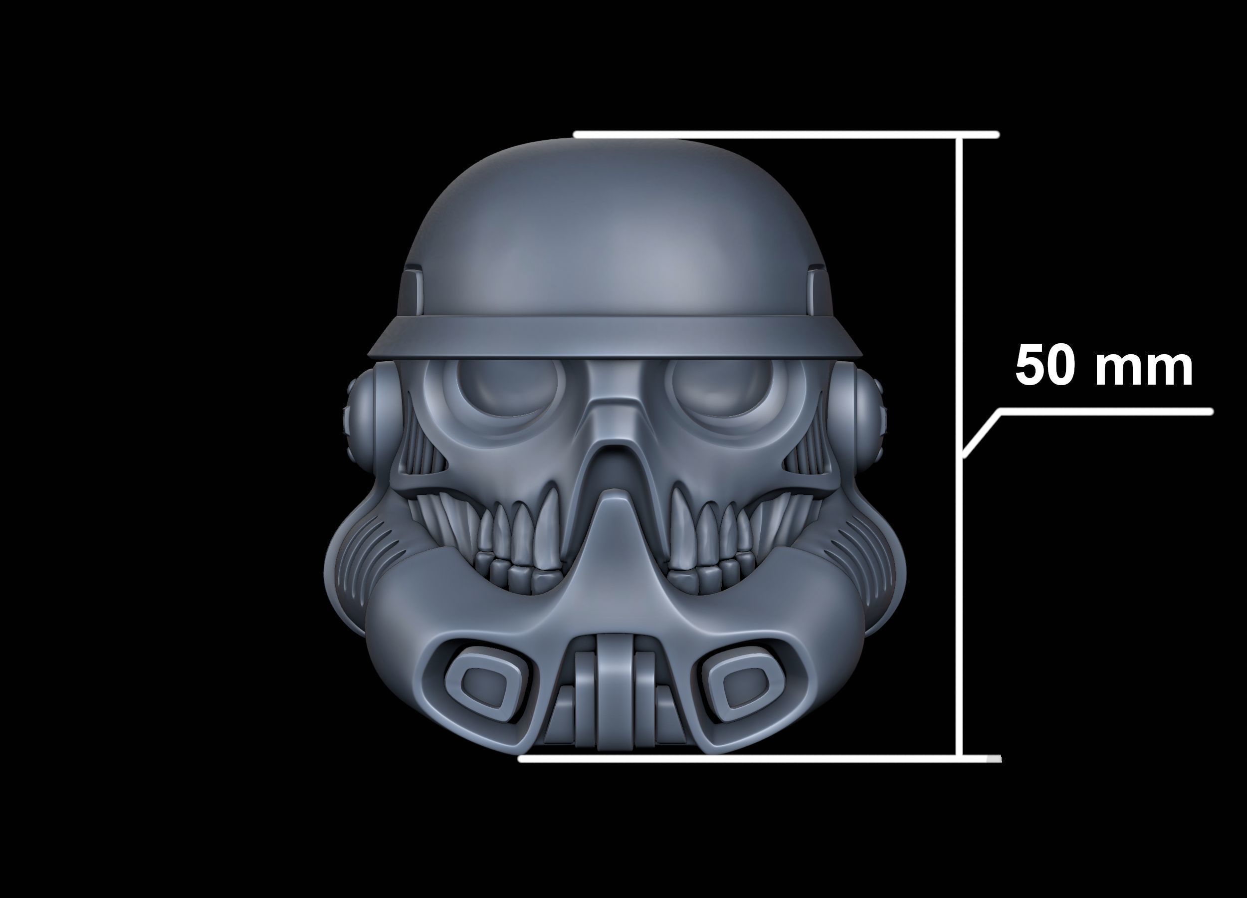 Storm Trooper Helmet Skull 3D print model_18
