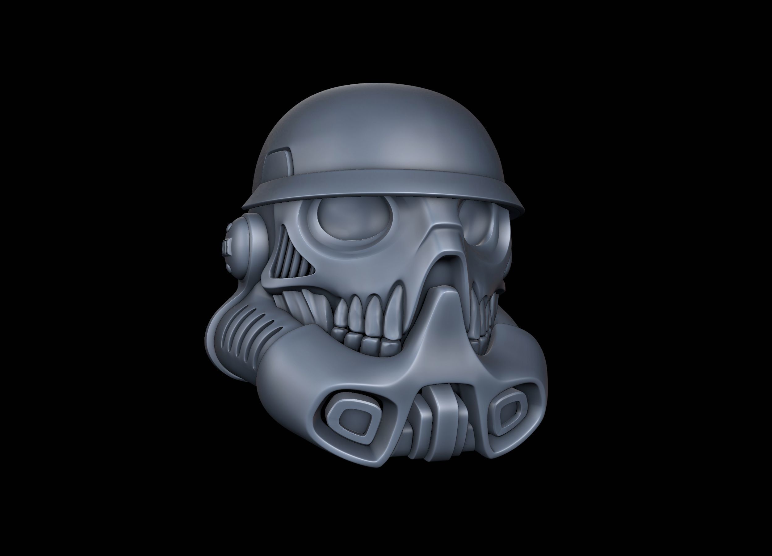 Storm Trooper Helmet Skull 3D print model_15