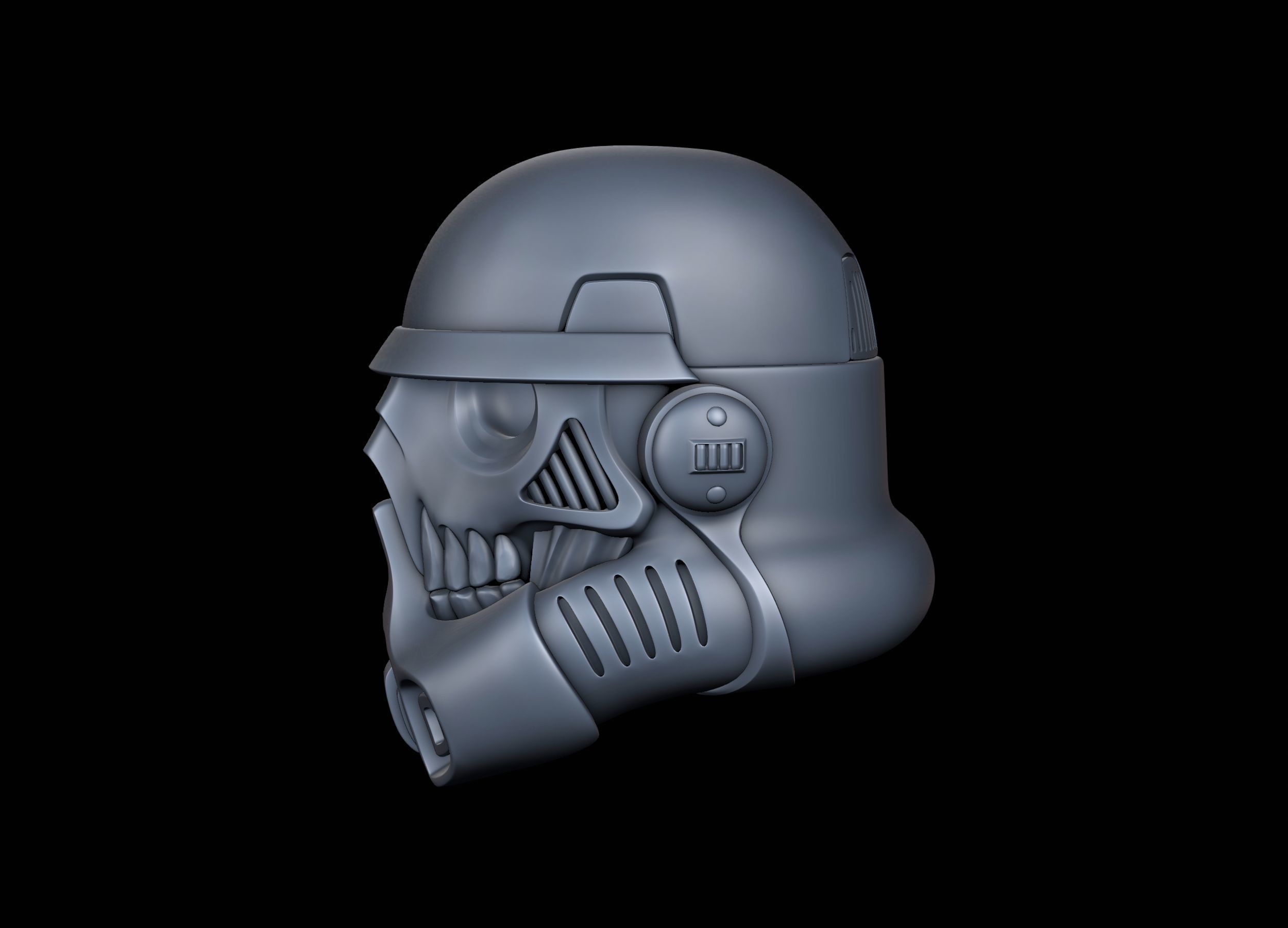 Storm Trooper Helmet Skull 3D print model_2