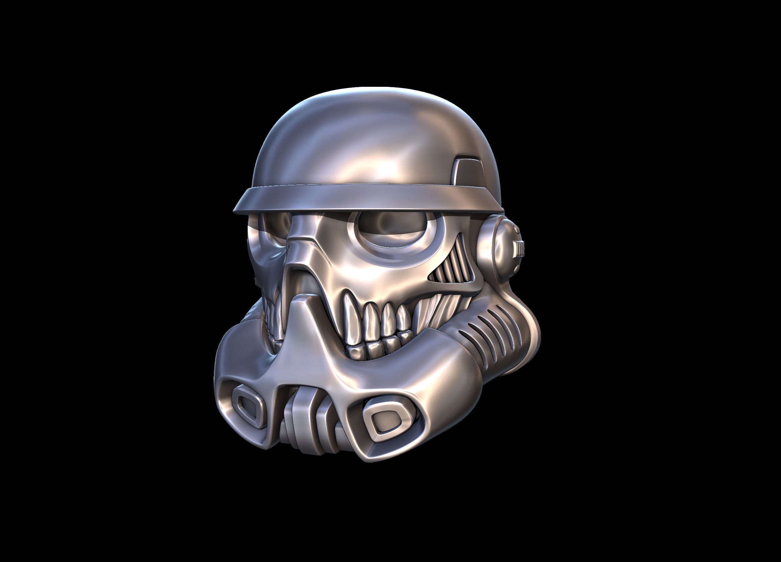 Storm Trooper Helmet Skull 3D print model_16
