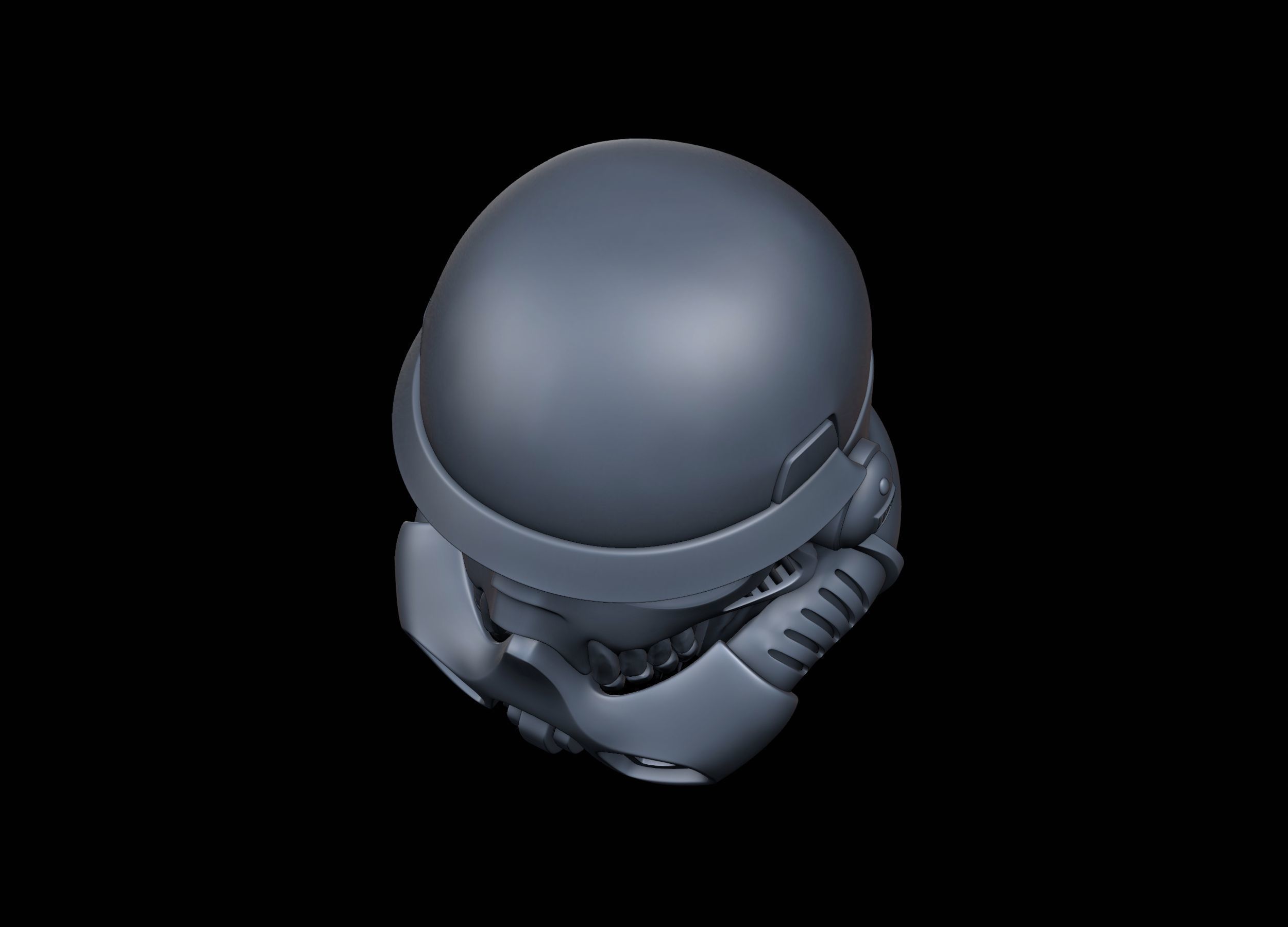 Storm Trooper Helmet Skull 3D print model_7
