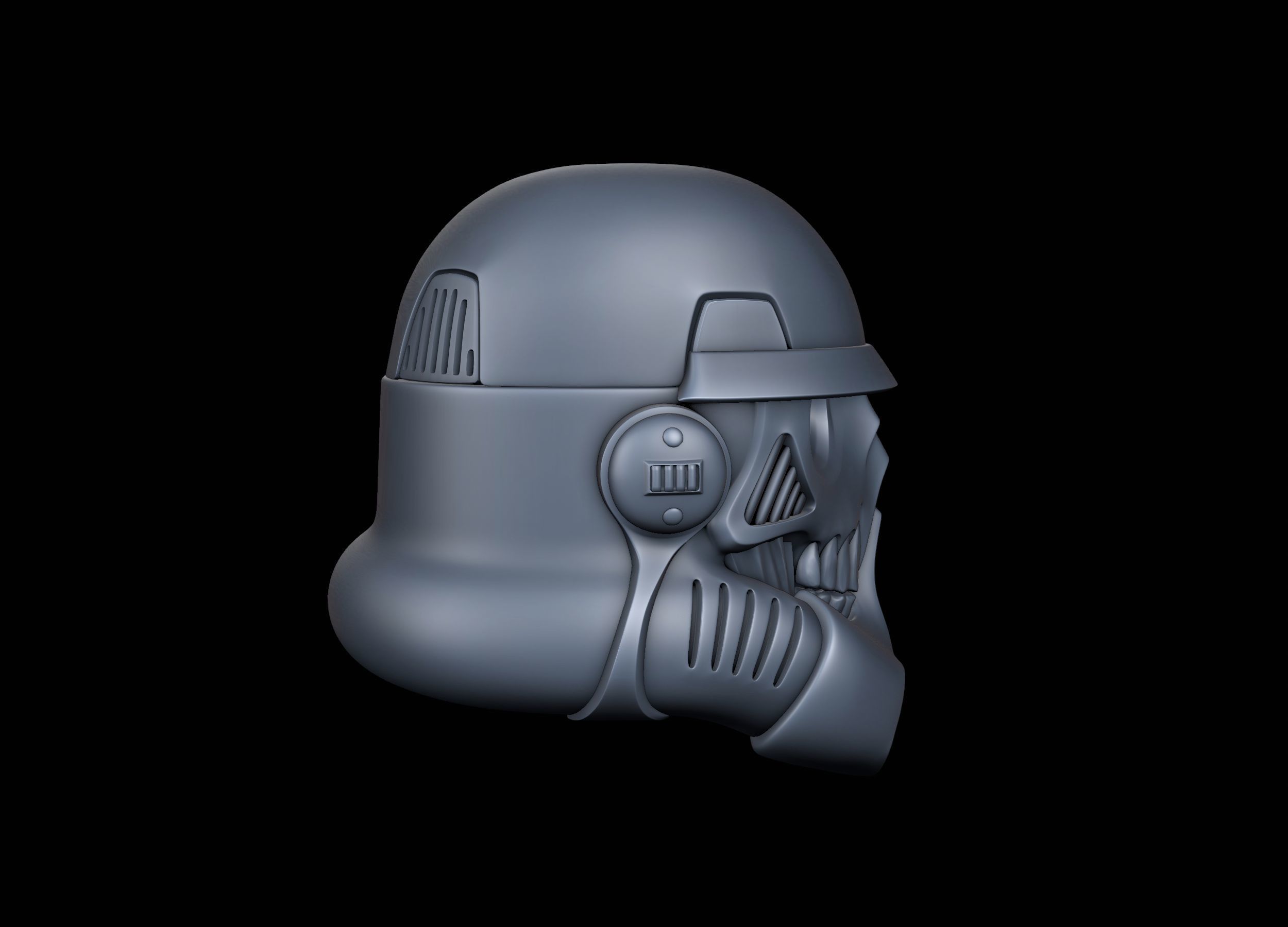 Storm Trooper Helmet Skull 3D print model_5