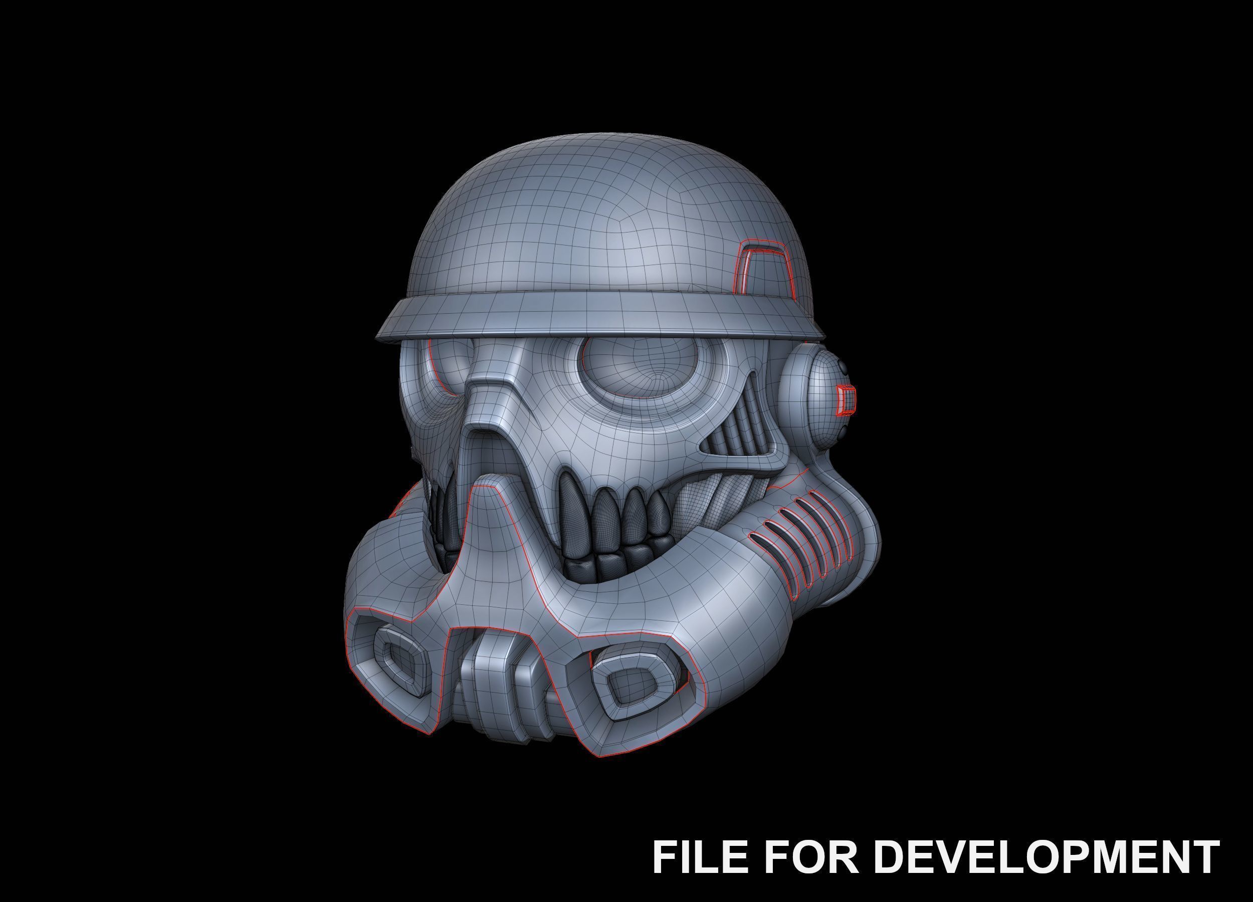 Storm Trooper Helmet Skull 3D print model_17