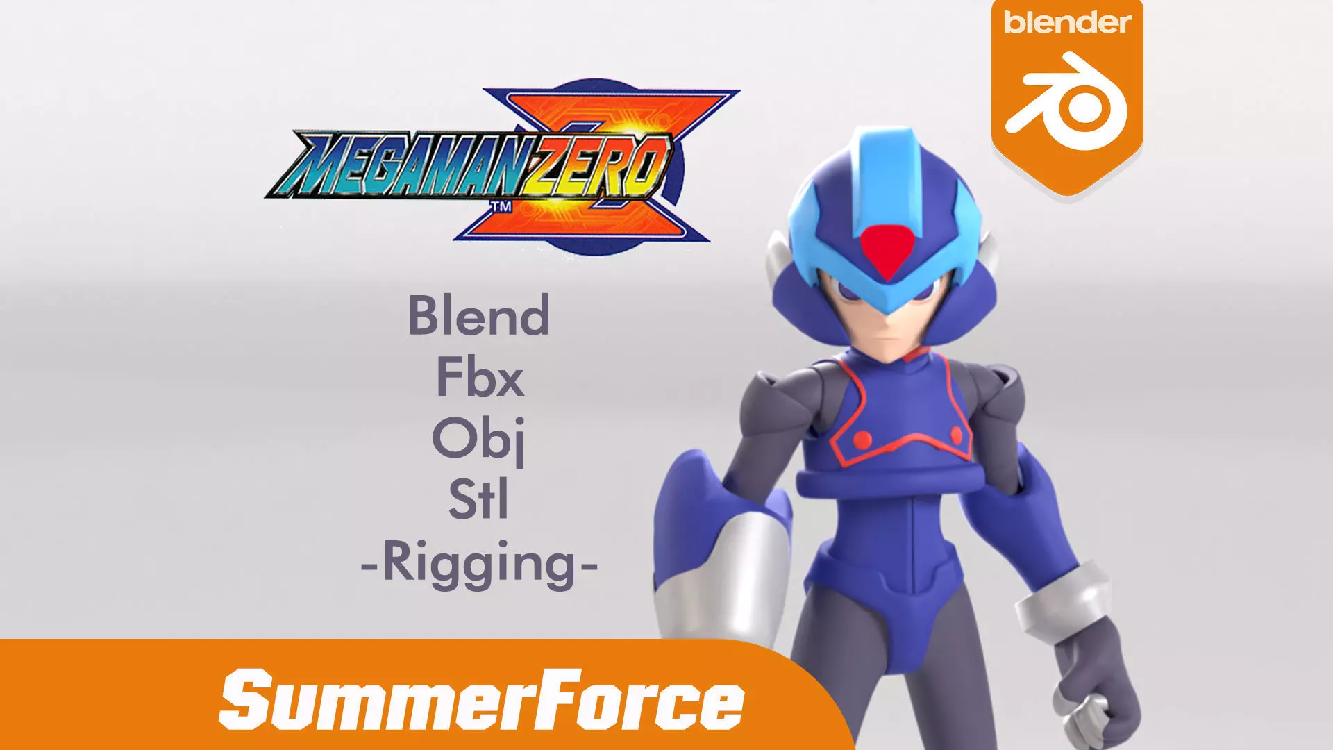 Copy X - Megaman Zero 3D model rigged | CGTrader