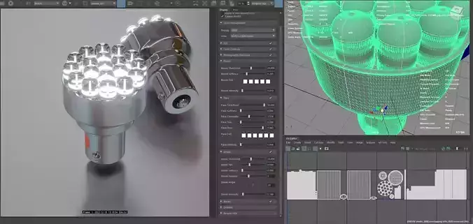 Photorealistic automotive lightbulb collection - item 012
