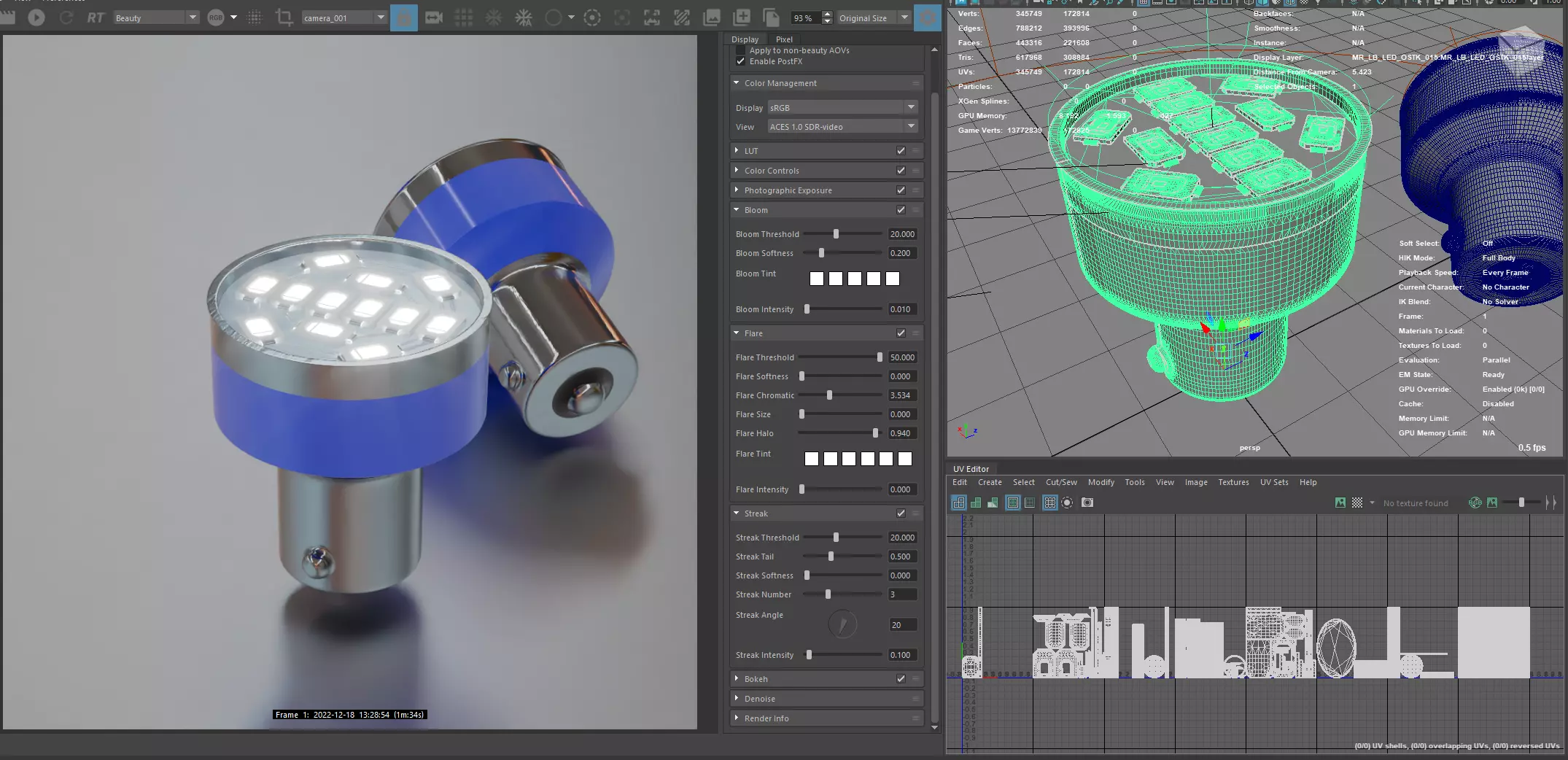 Photorealistic automotive lightbulb collection - item 015 3D model_0