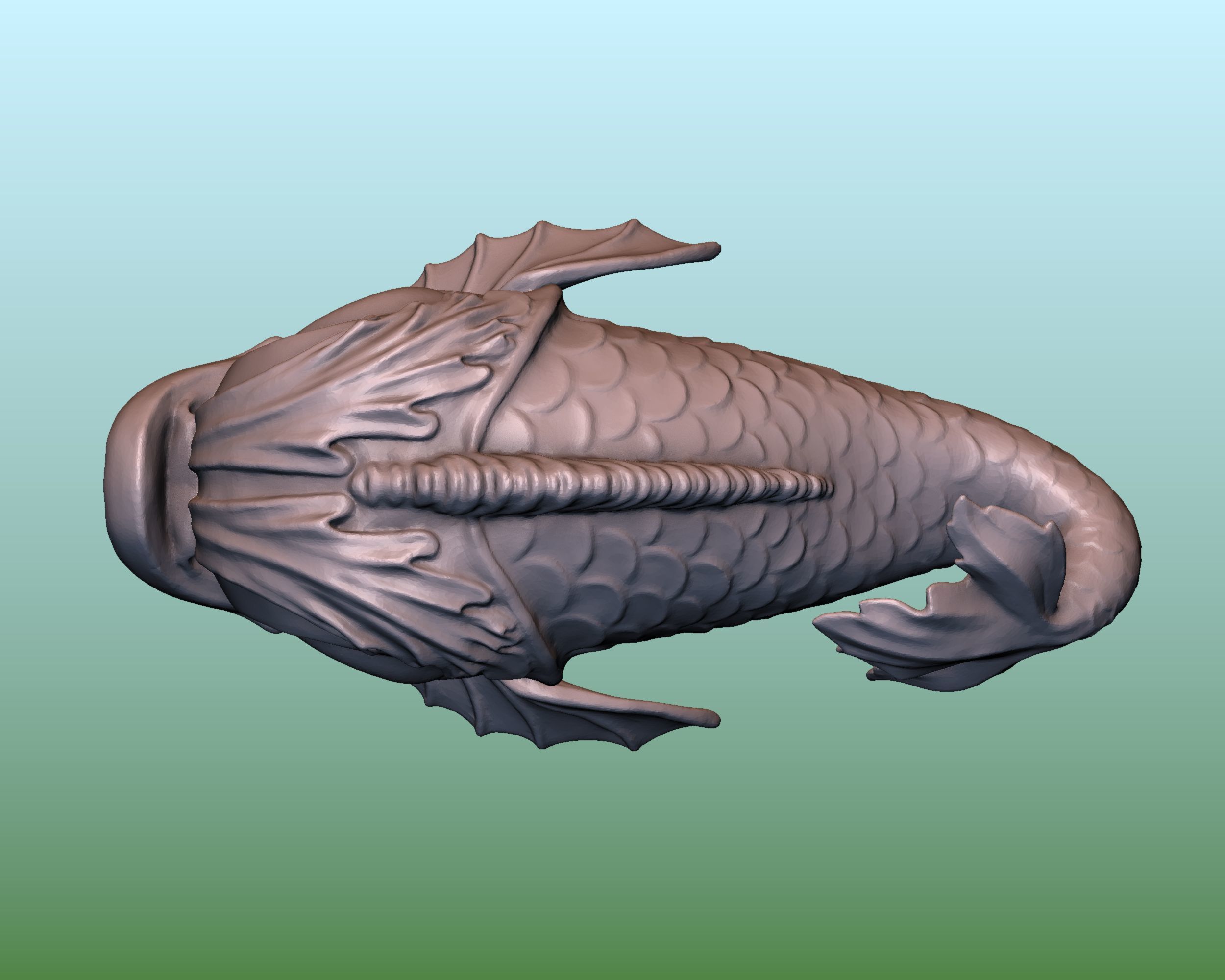 Fantasy Fish Stylized 3D print model_4